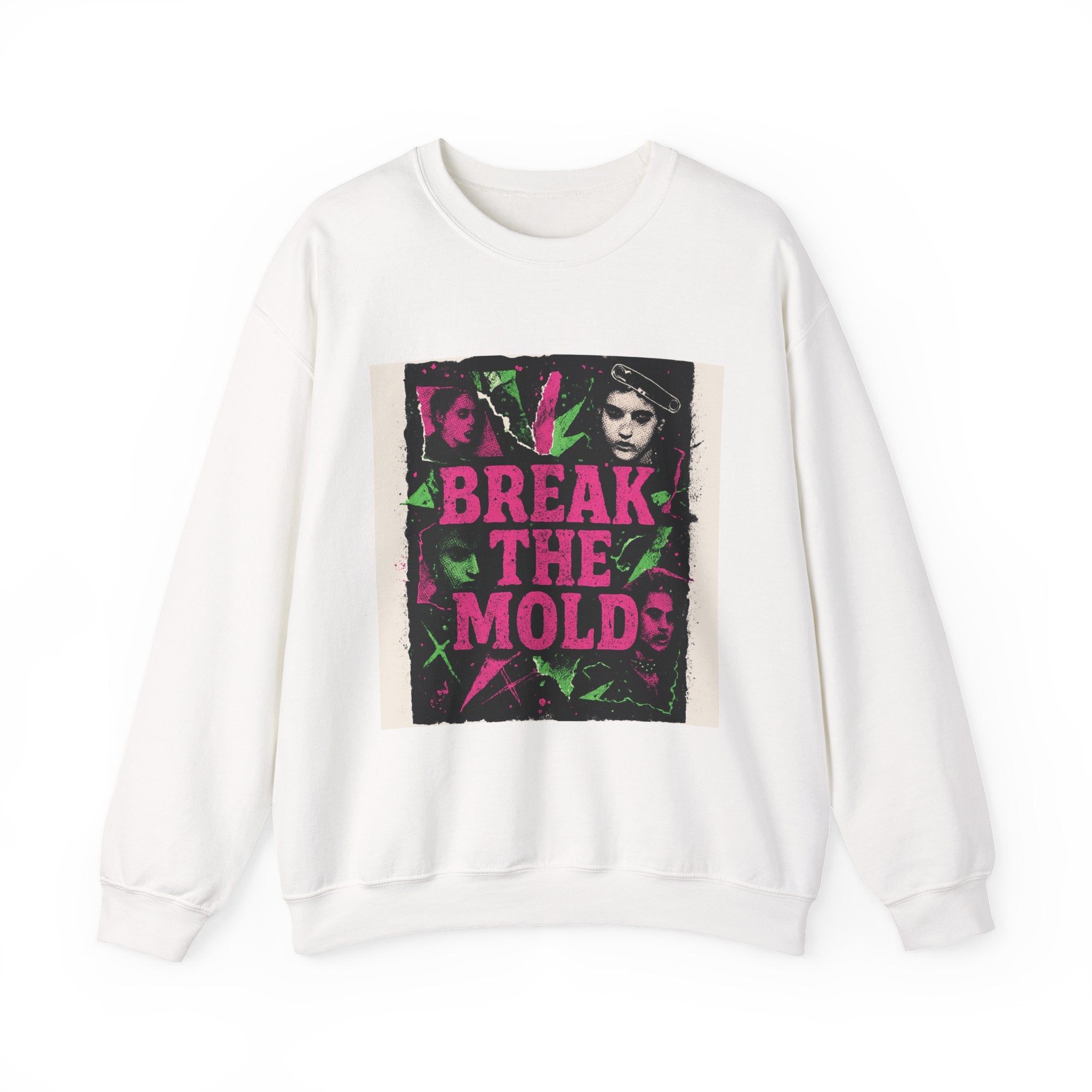 Break the Mold Crewneck Sweatshirt — Feminist Retro Graphic Pullover