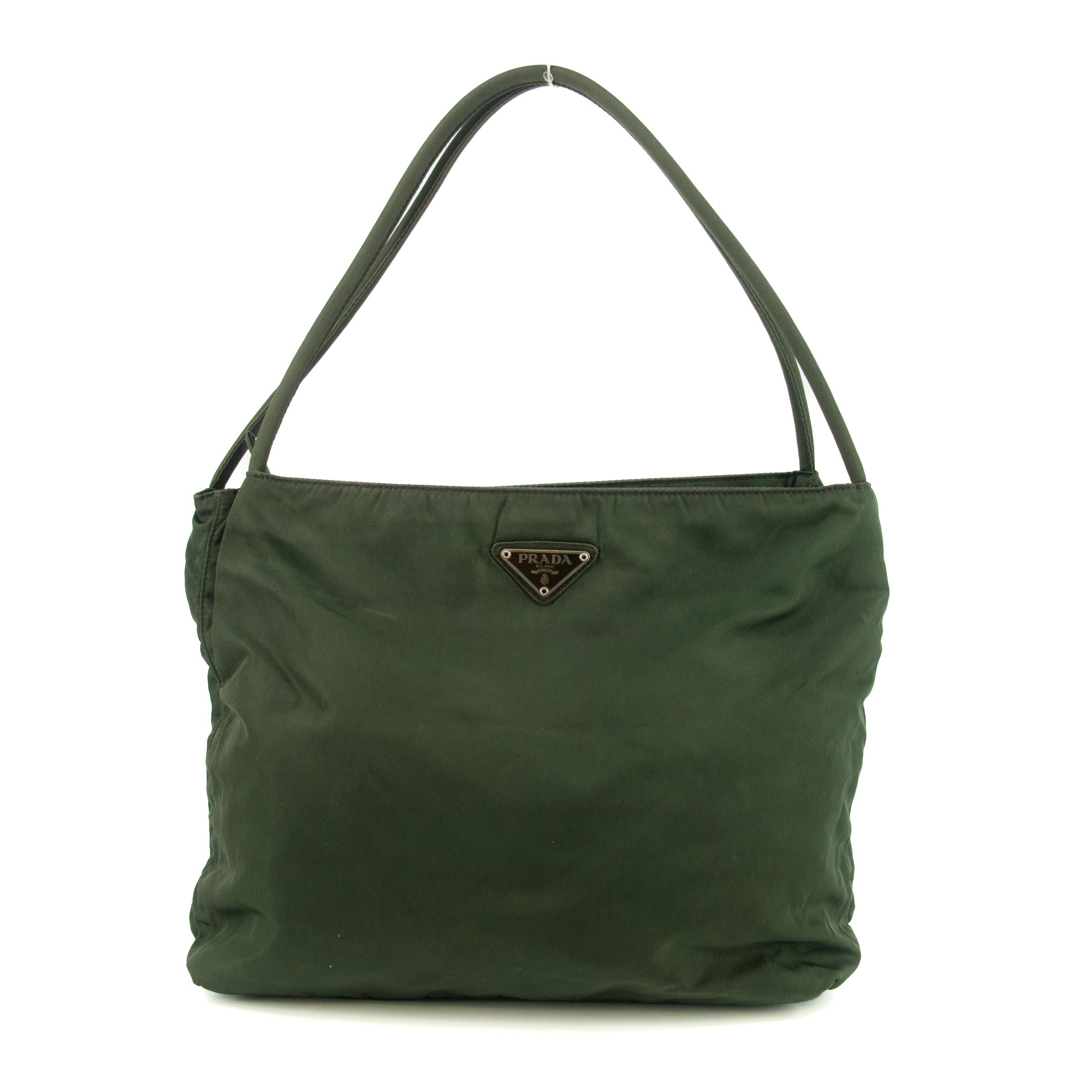 Prada Khaki Tessuto Nylon Tote Bag #4624