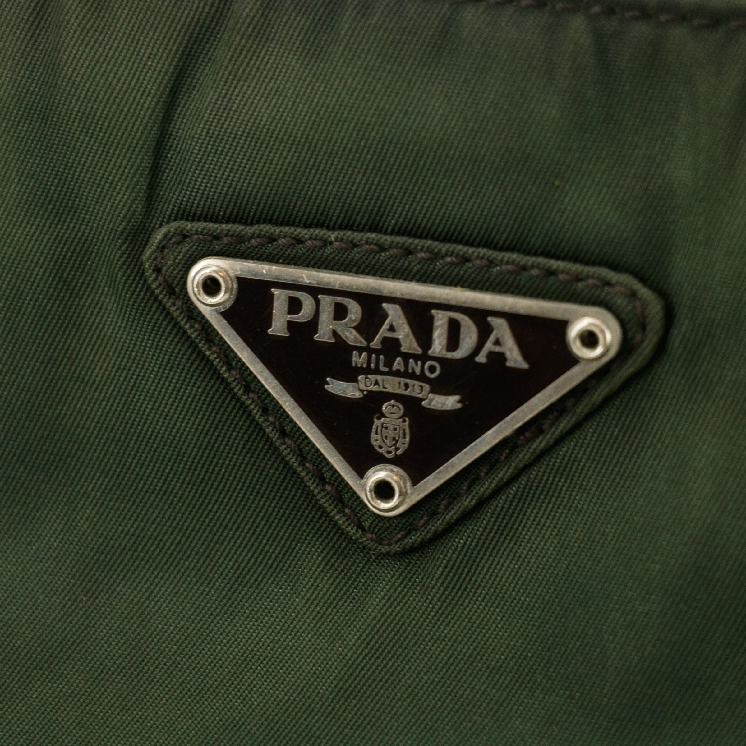 Prada Khaki Tessuto Nylon Tote Bag #4624