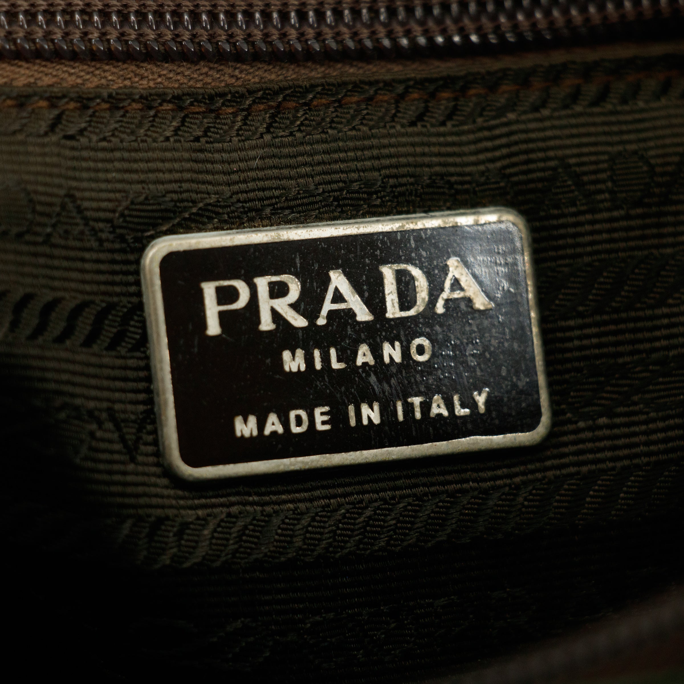 Prada Khaki Tessuto Nylon Tote Bag #4624