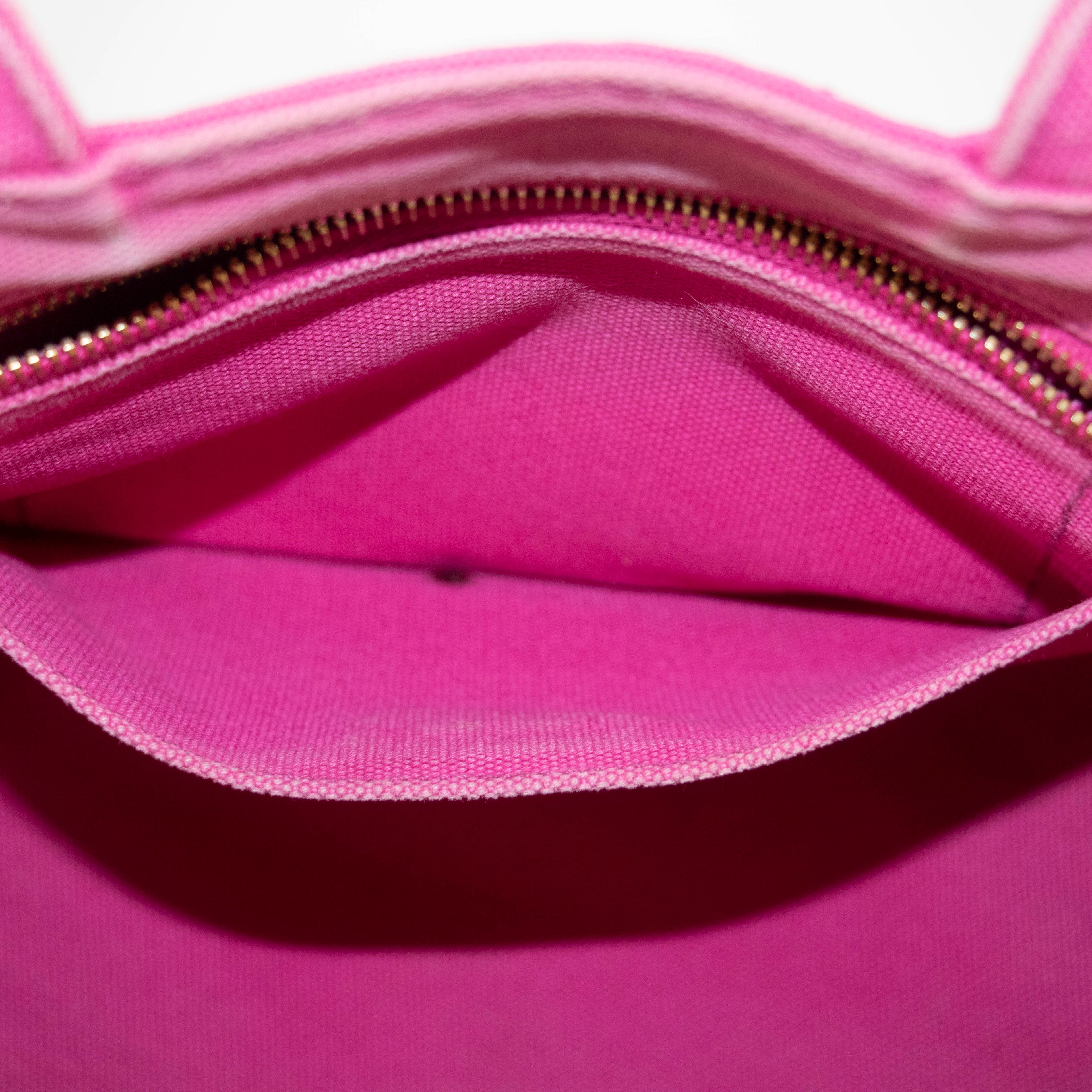 Prada Pink Canvas Canapa Small Logo 2Way Tote Bag #4664