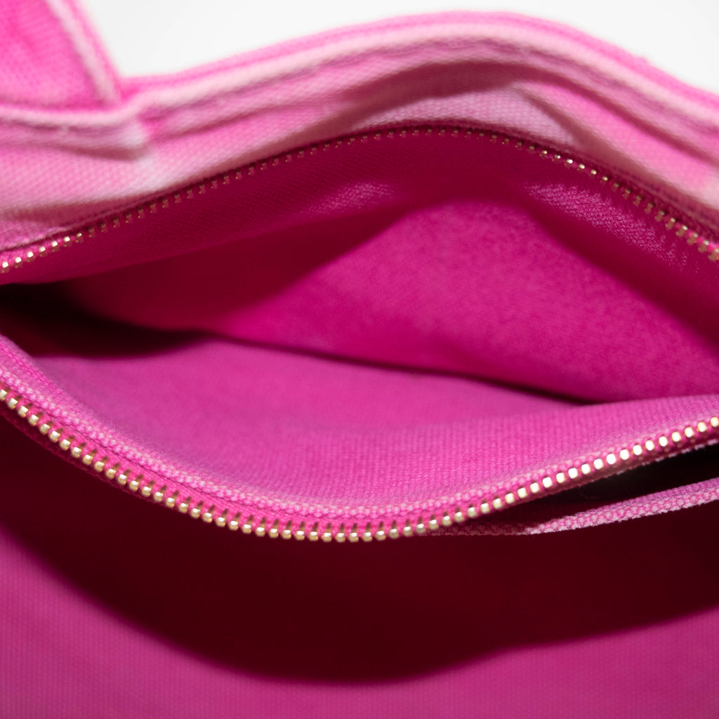 Prada Pink Canvas Canapa Small Logo 2Way Tote Bag #4664