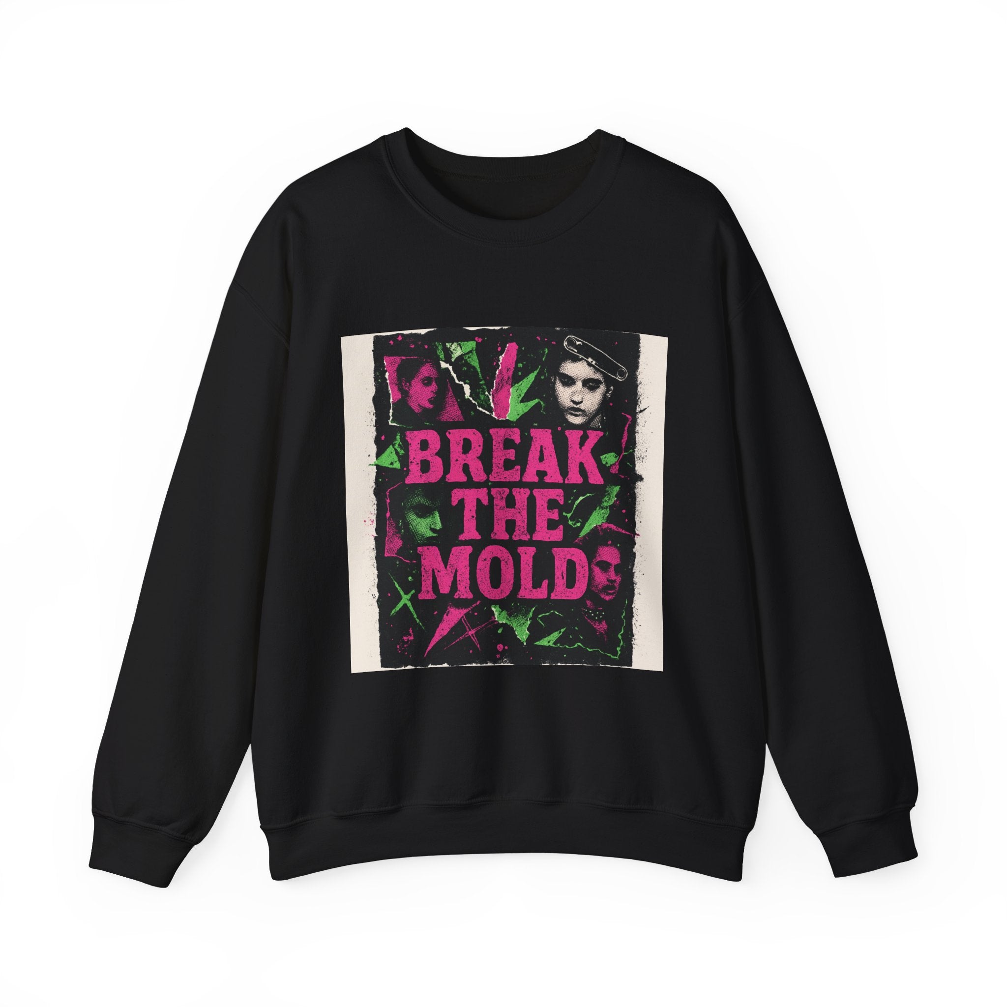 Break the Mold Crewneck Sweatshirt — Feminist Retro Graphic Pullover