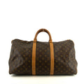 Louis Vuitton Monogram Canvas Brown Keepall 50 Boston Bag #4679