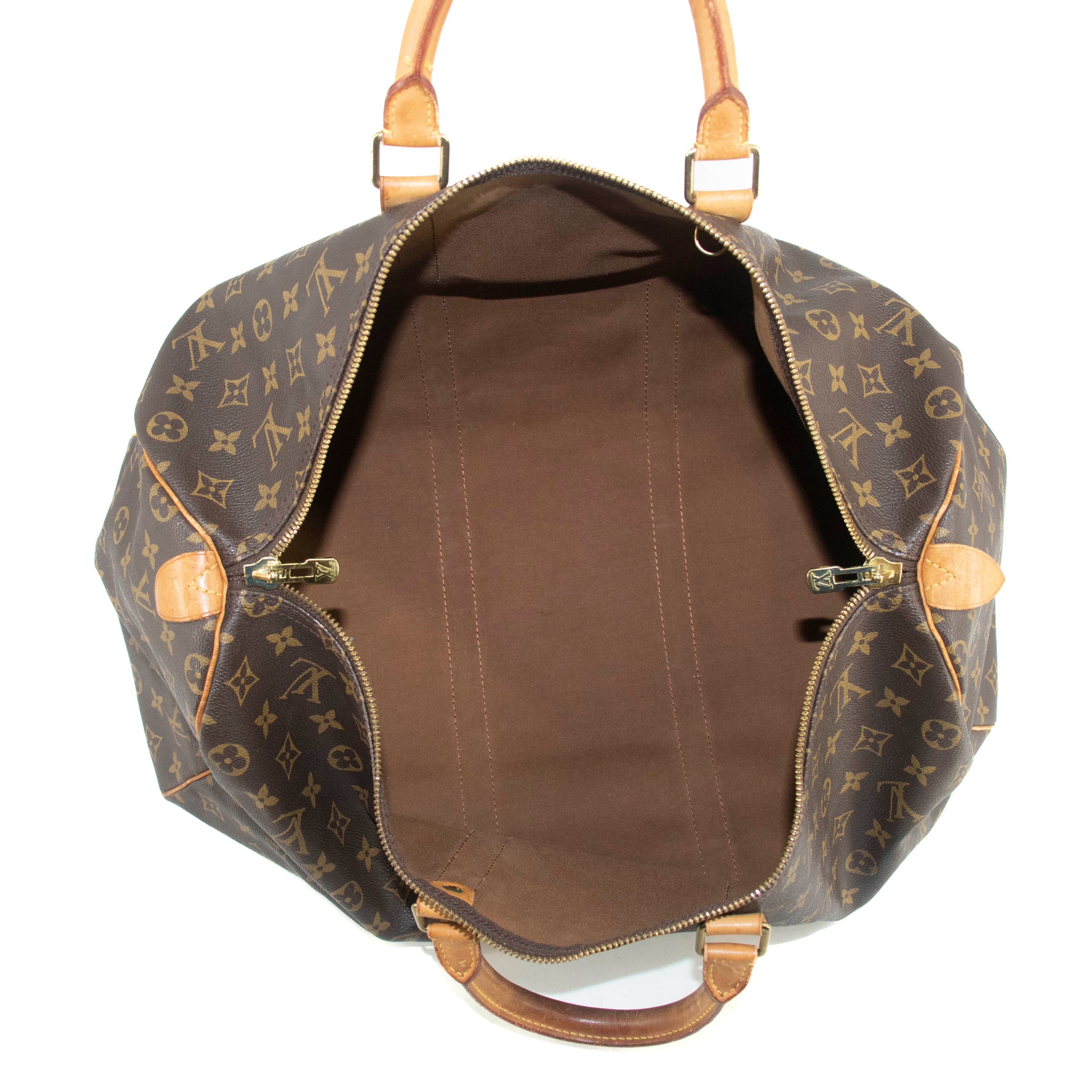 Louis Vuitton Monogram Canvas Brown Keepall 50 Boston Bag #4679