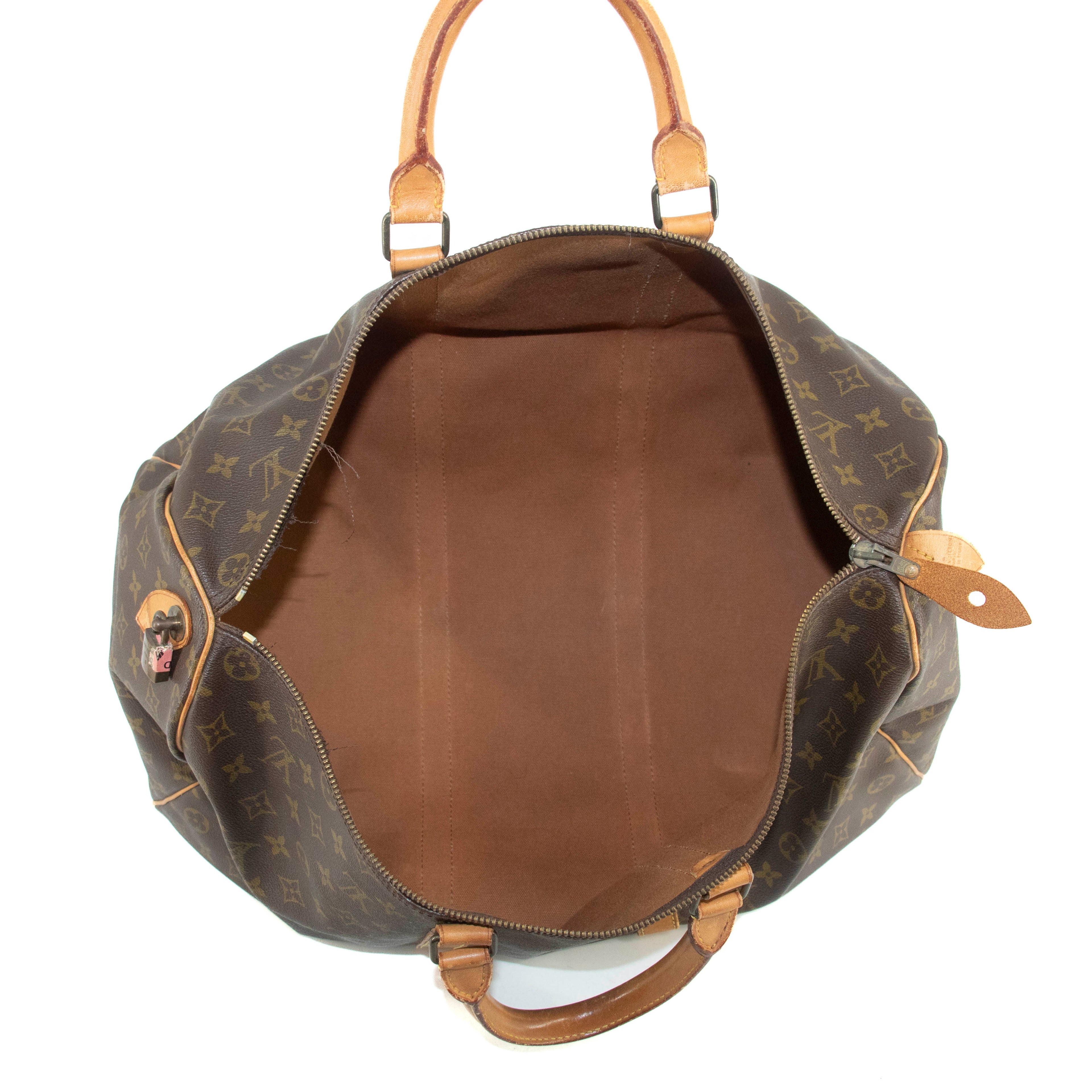 Louis Vuitton Monogram Canvas Brown Keepall 50 Boston Bag #4680