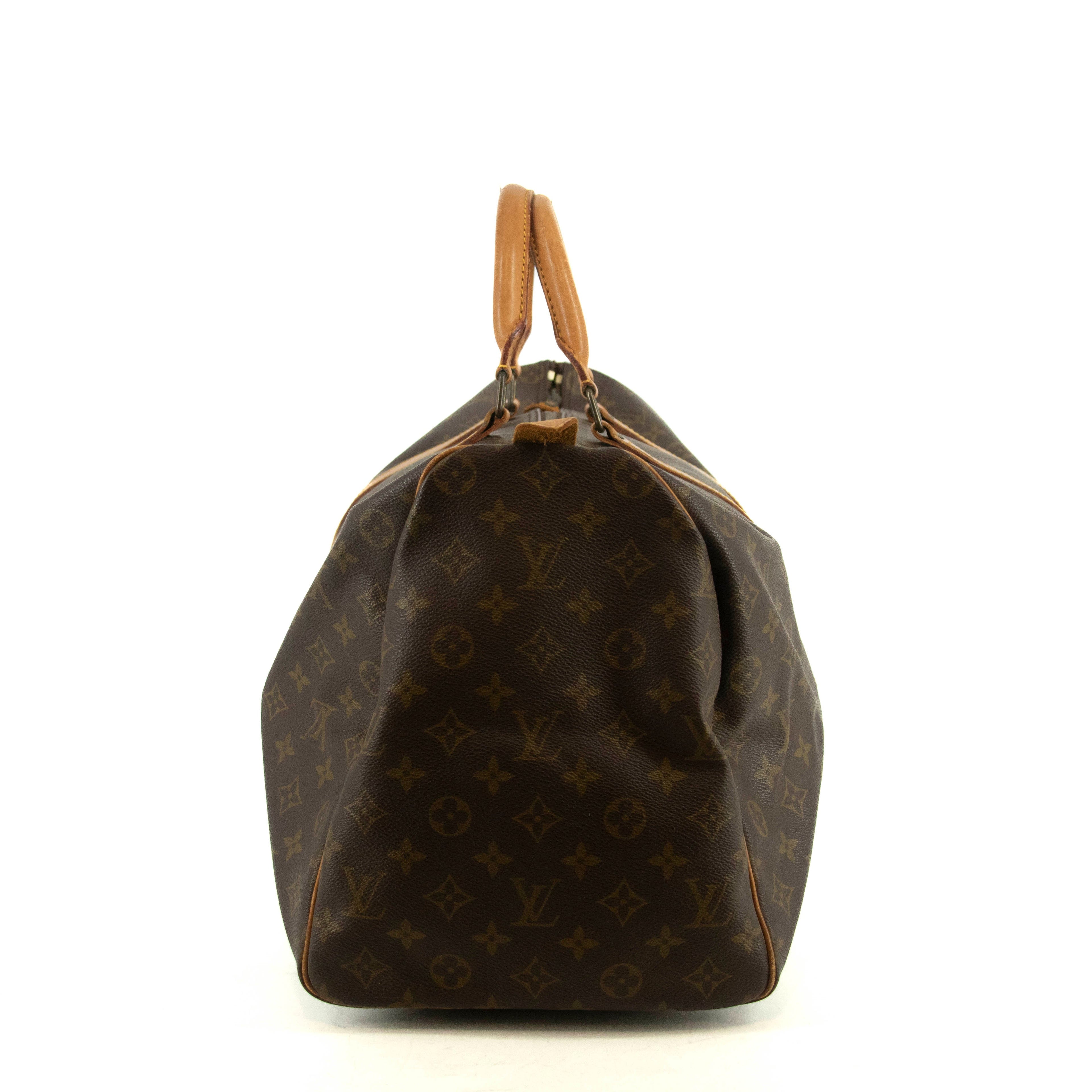 Louis Vuitton Monogram Canvas Brown Keepall 50 Boston Bag #4680