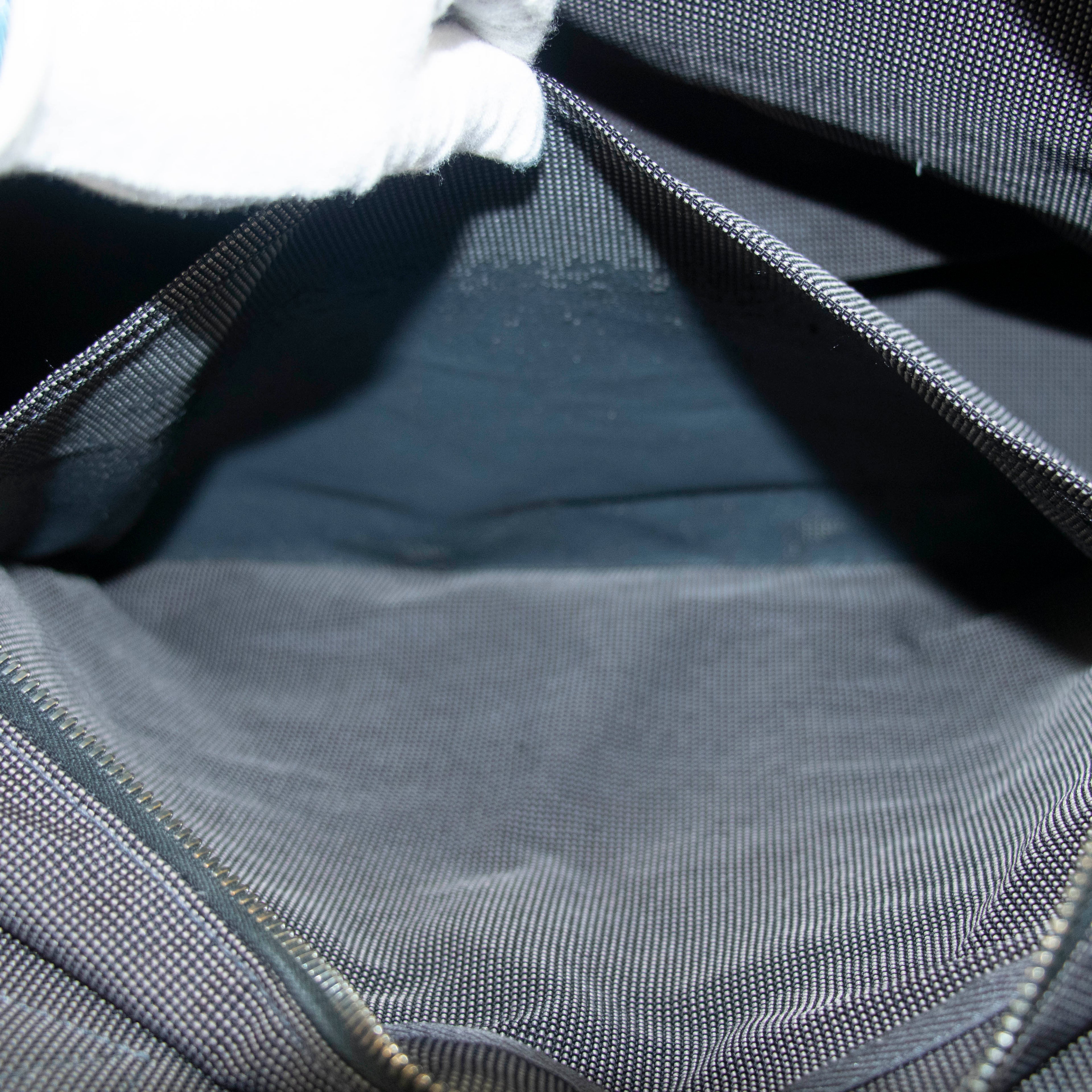 Hermes Herline MM Grey Canvas Tote Bag #4781