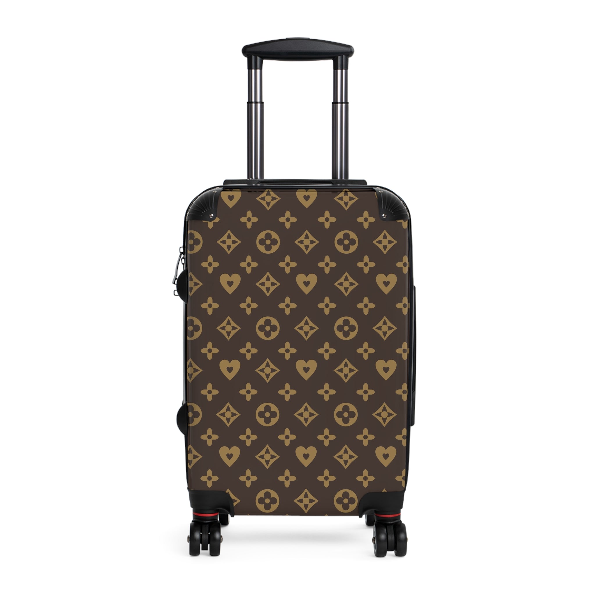 Monogram Pattern Carry-On Suitcase — Luxury Inspired Travel Luggage
