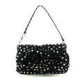 Yves Saint Laurent Canvas Black Polka Dot Shoulder Bag #5276