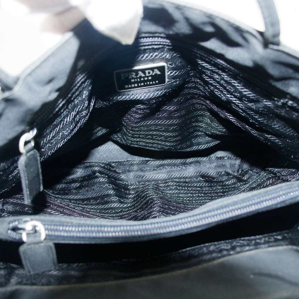 Prada Tessuto Nylon Black City Tote  #5296