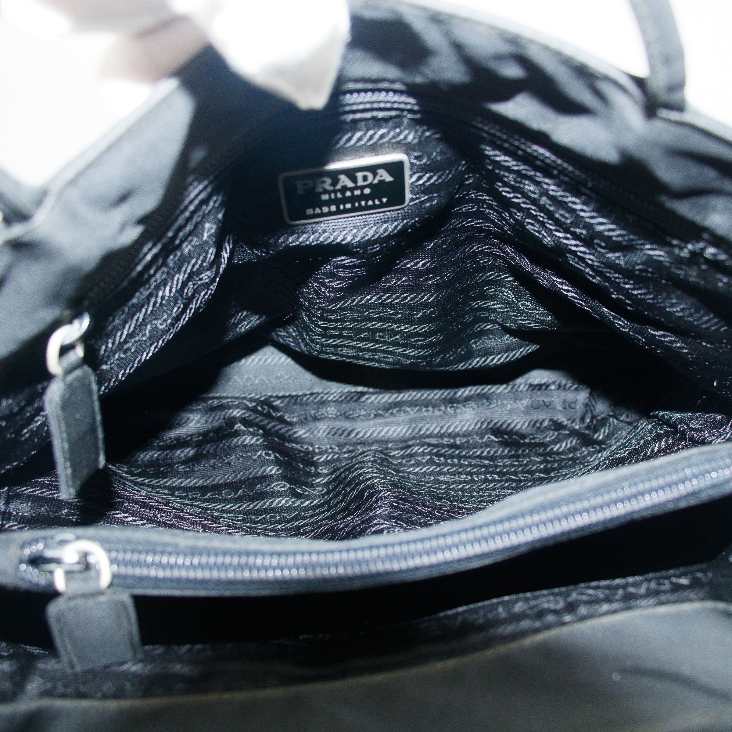 Prada Tessuto Nylon Black City Tote  #5296