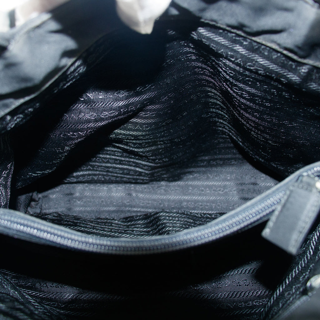 Prada Tessuto Nylon Black City Tote  #5296