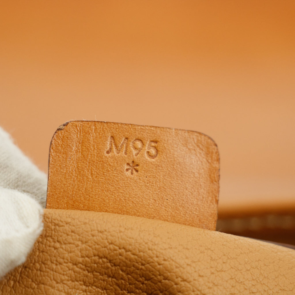 Celine Macadam Triomphe Brown Leather Boston Bag  #5367