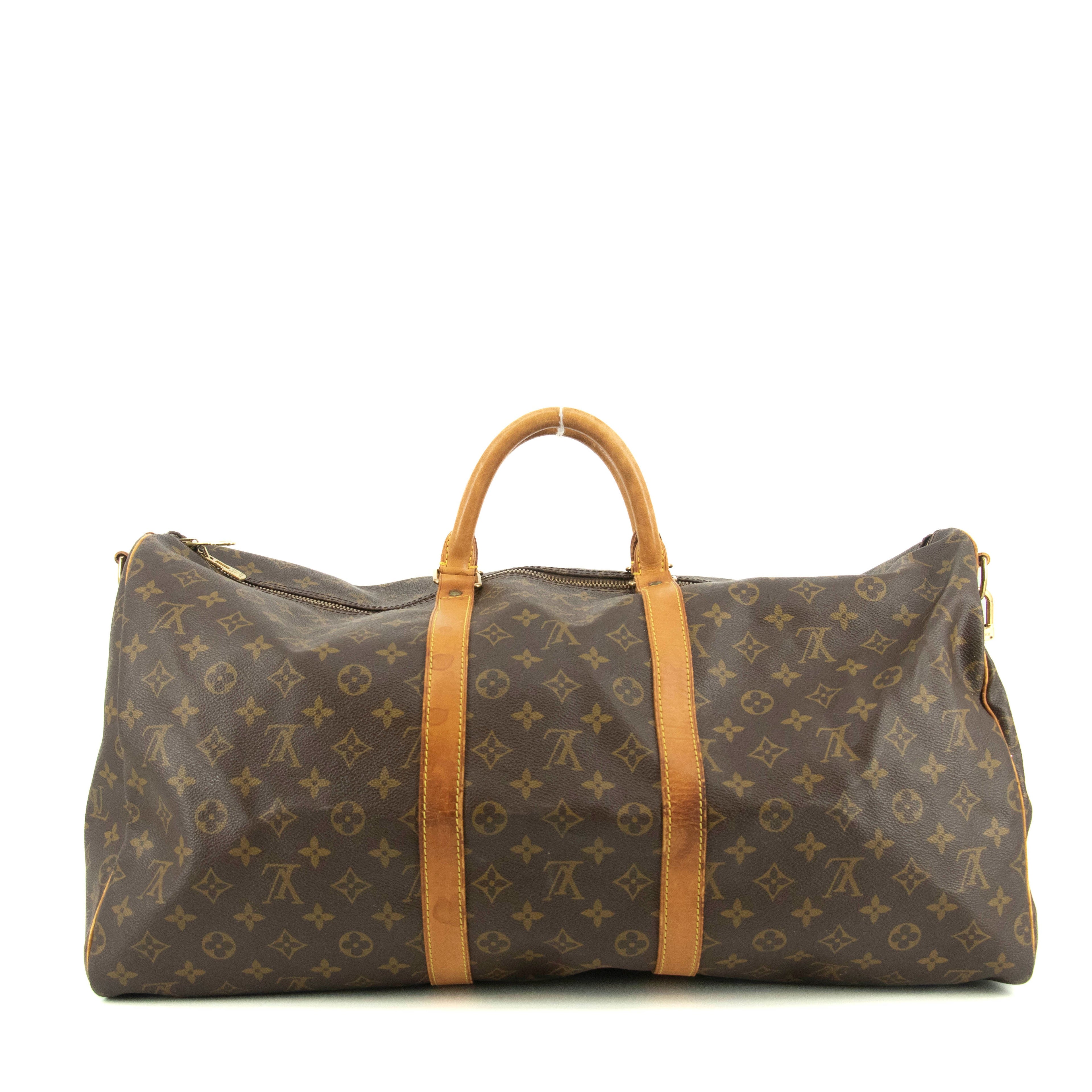 Louis Vuitton Monogram Canvas Brown Keepall Bandouliere 55 Boston Bag  #5378