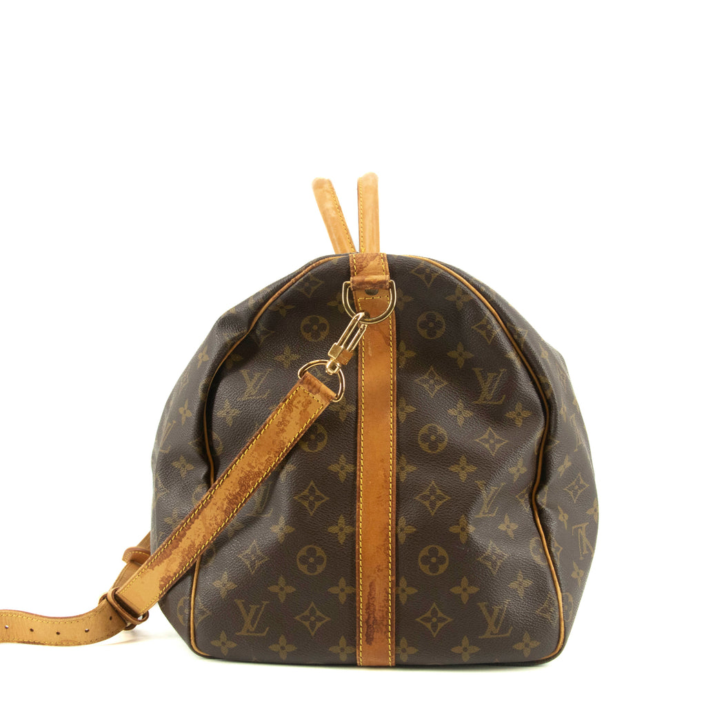 Louis Vuitton Monogram Canvas Brown Keepall Bandouliere 55 Boston Bag  #5378
