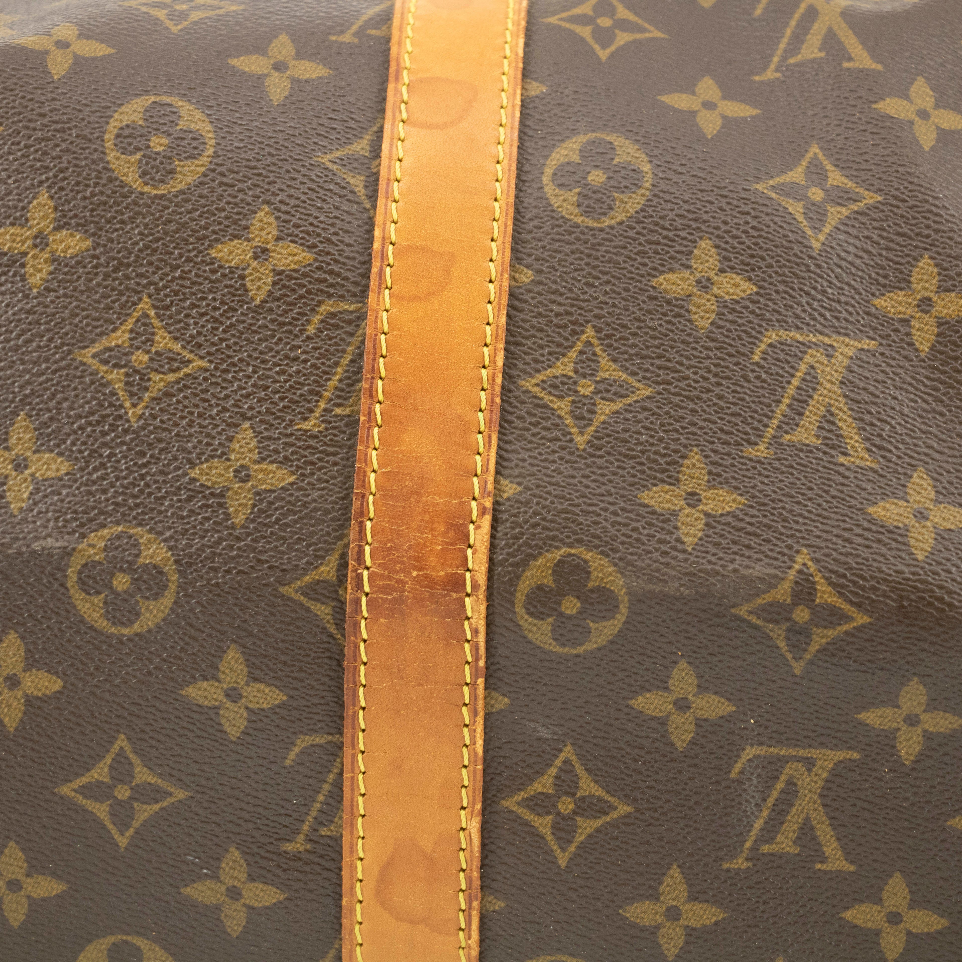 Louis Vuitton Monogram Canvas Brown Keepall Bandouliere 55 Boston Bag  #5378
