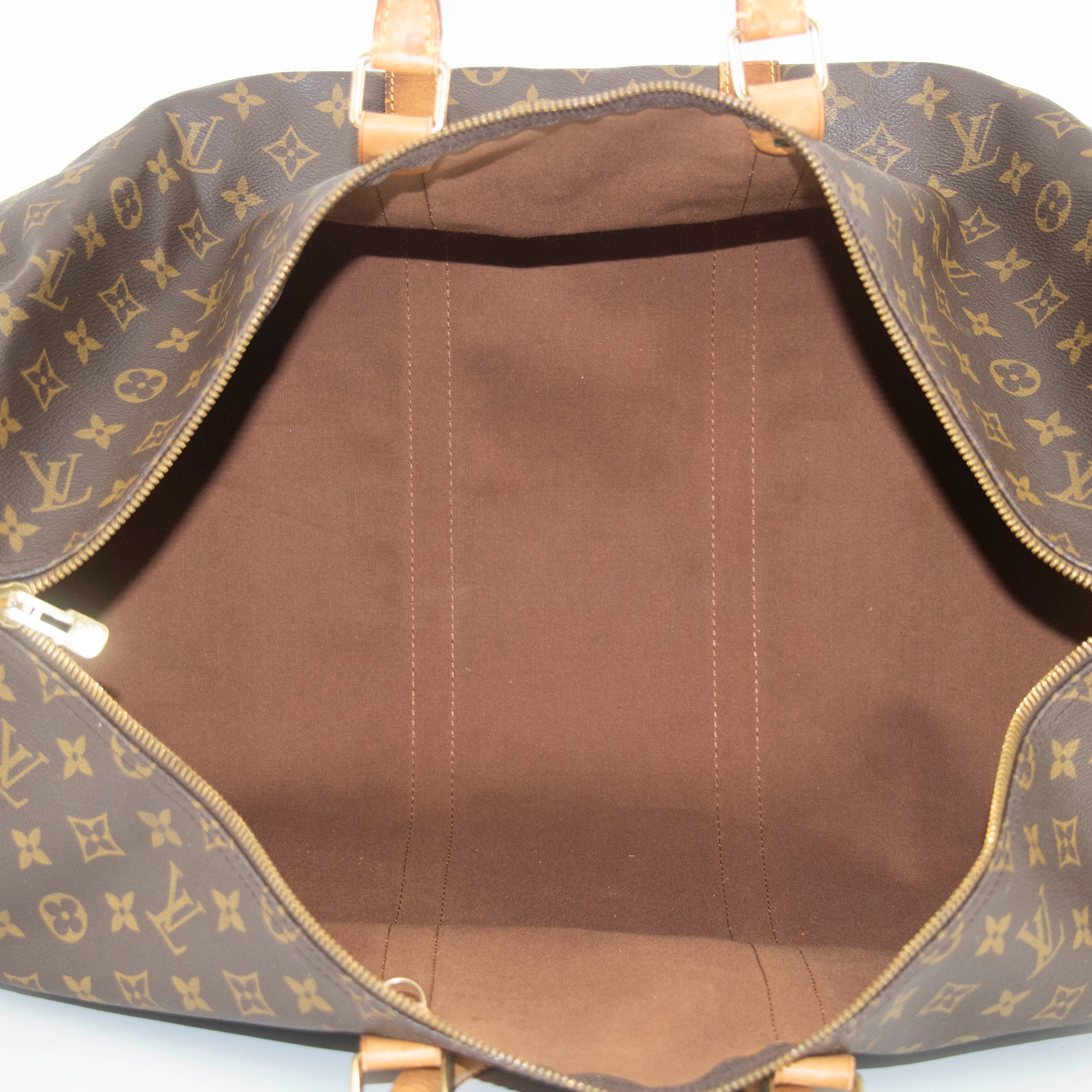 Louis Vuitton Monogram Canvas Brown Keepall Bandouliere 55 Boston Bag  #5378