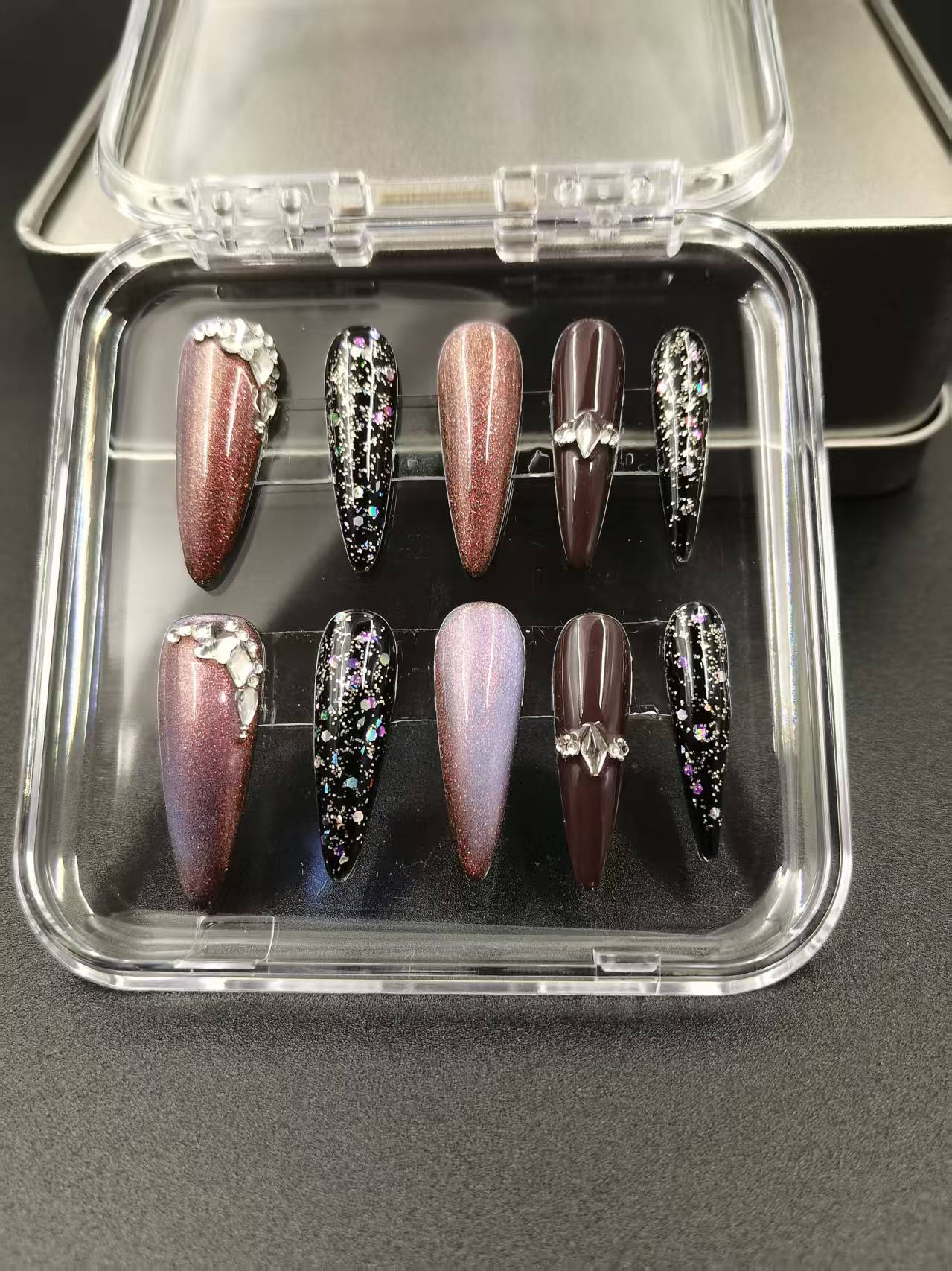 1037- Handmade press on nails fake nails removable