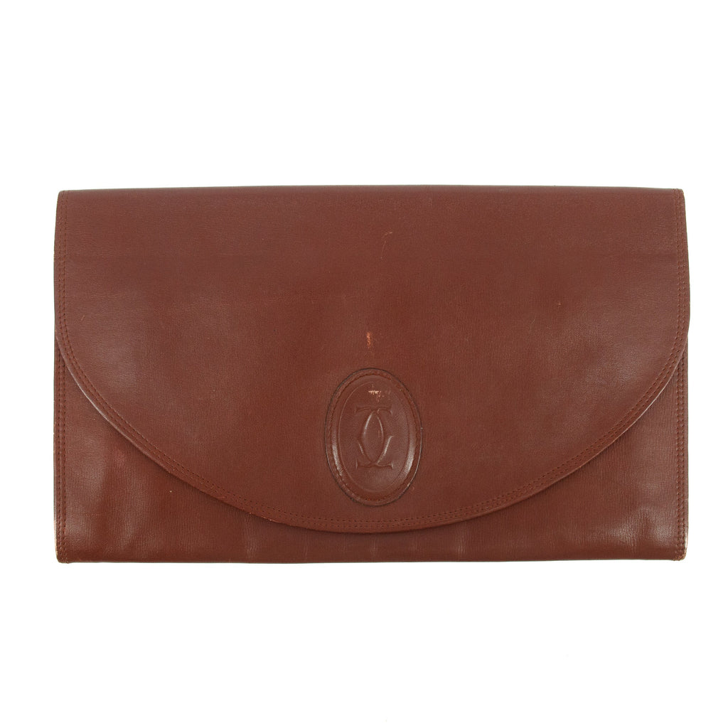 Cartier Must de Carter Red Leather Clutch  #5747