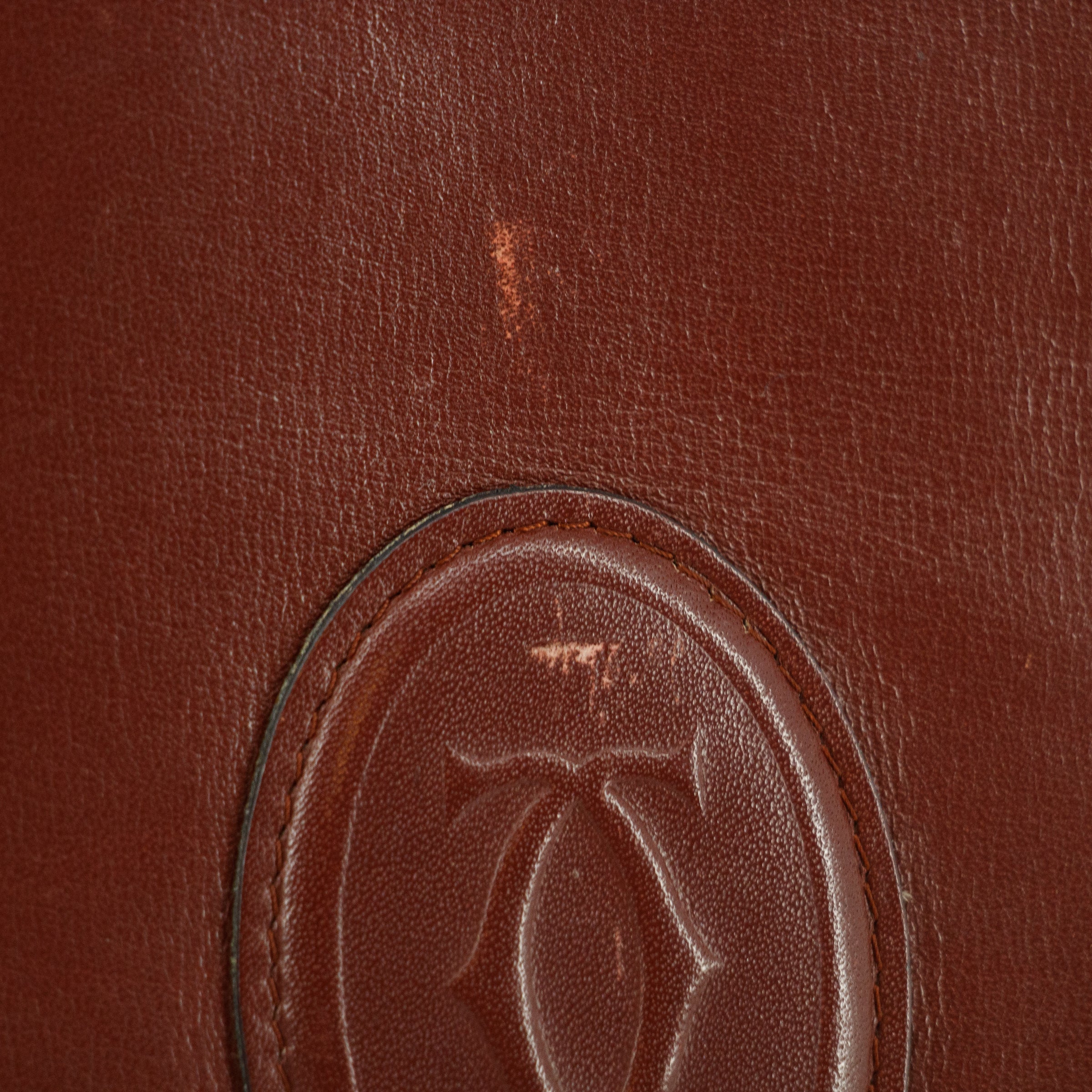 Cartier Must de Carter Red Leather Clutch  #5747