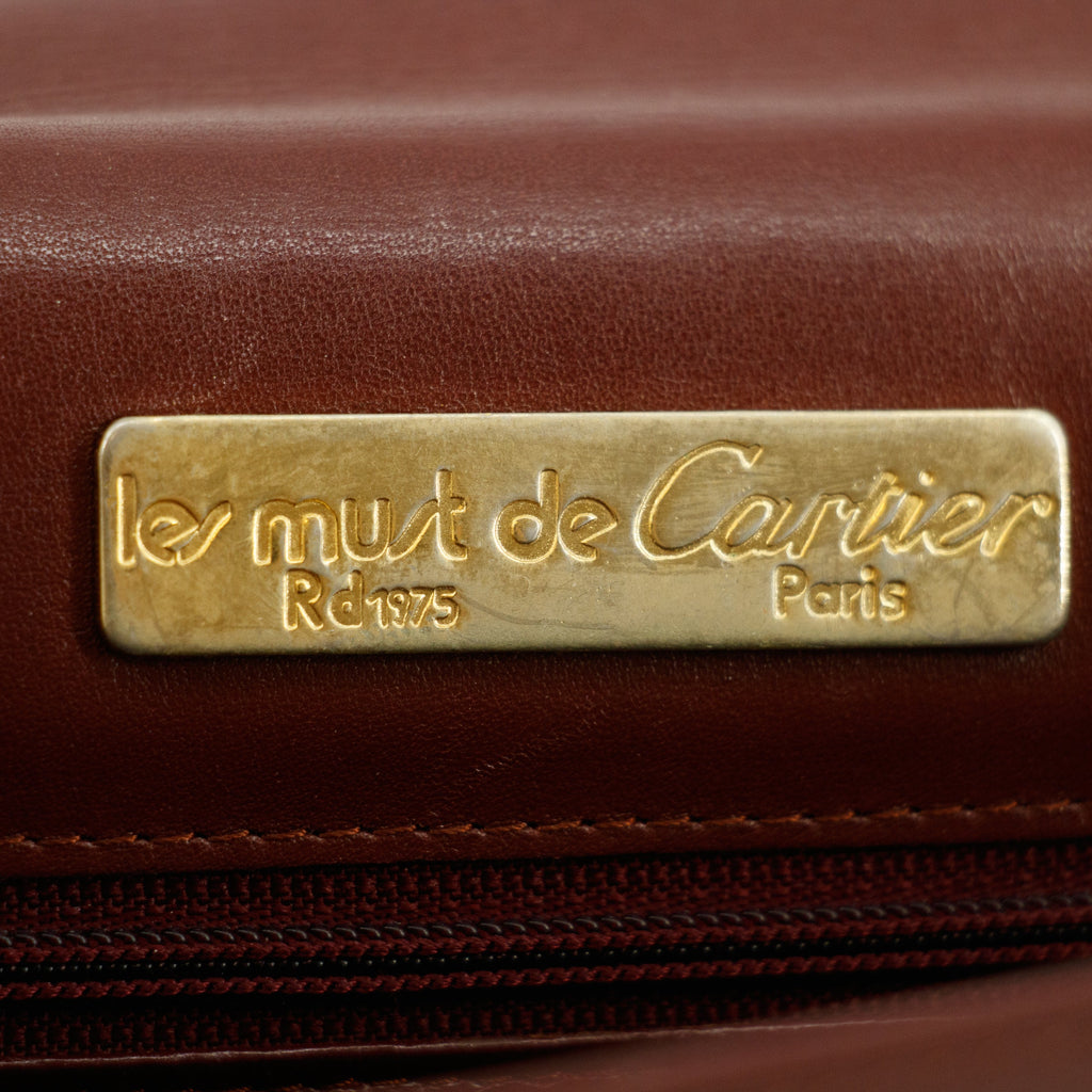 Cartier Must de Carter Red Leather Clutch  #5747