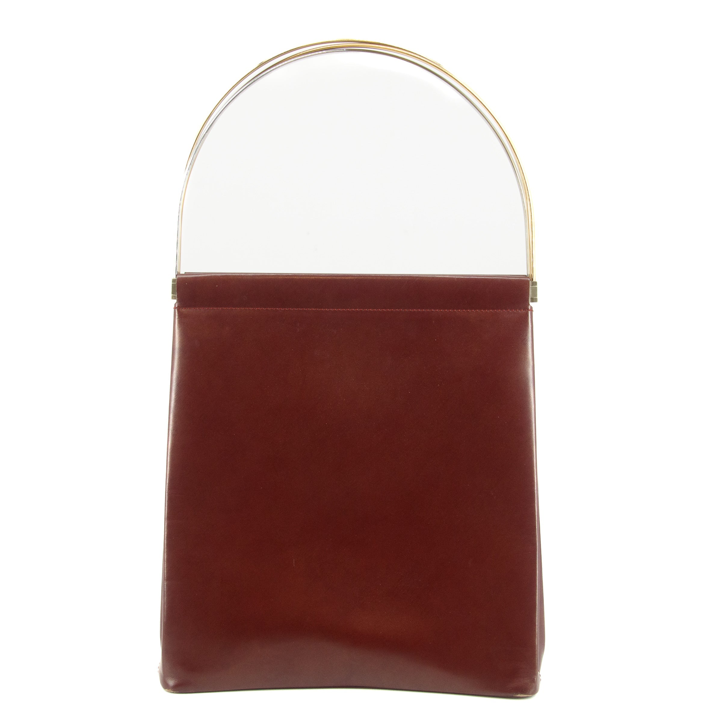 Cartier Trinity Cage Red Leather Handle Bag #5748