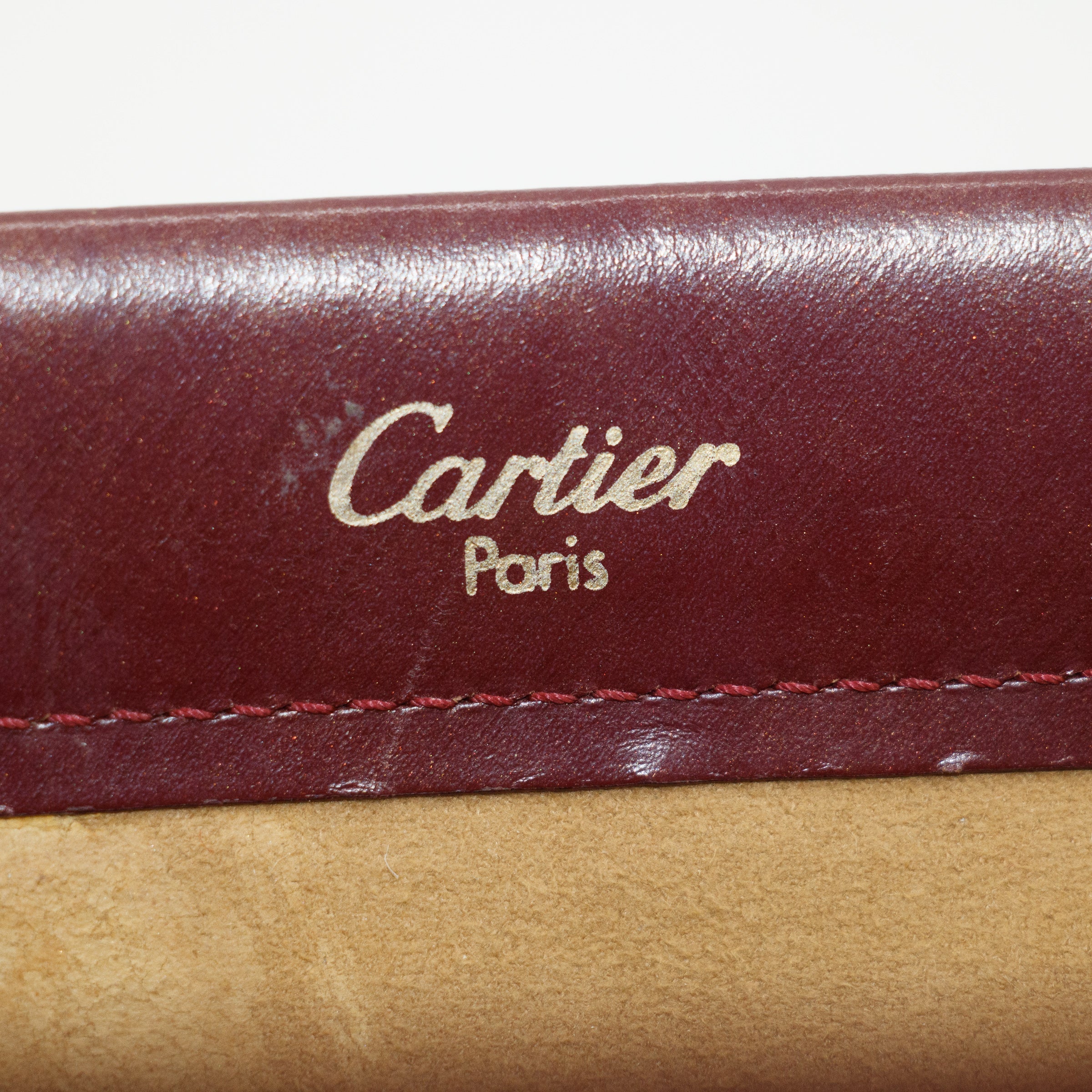 Cartier Trinity Cage Red Leather Handle Bag #5748