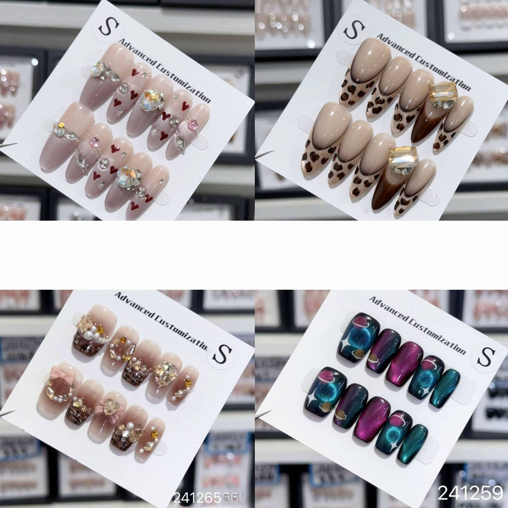 1029- Handmade press on nails fake nails removable