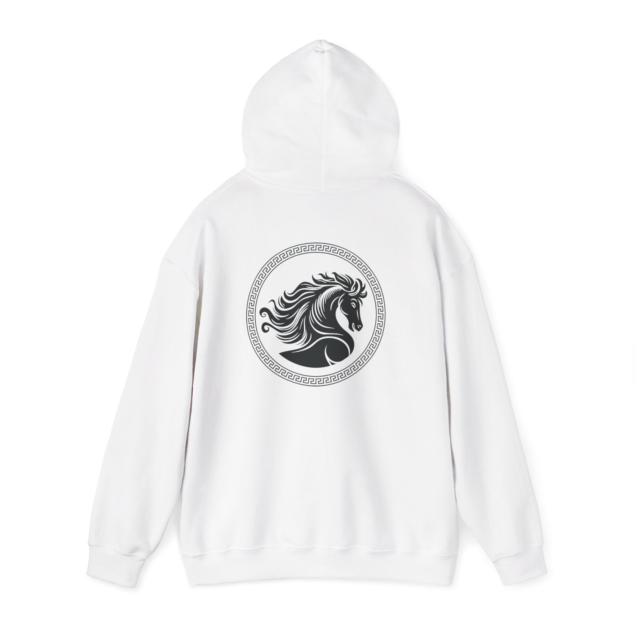 Mythic Horse Circle Hoodie — Celtic-Inspired Stallion Graphic Sweatshirt