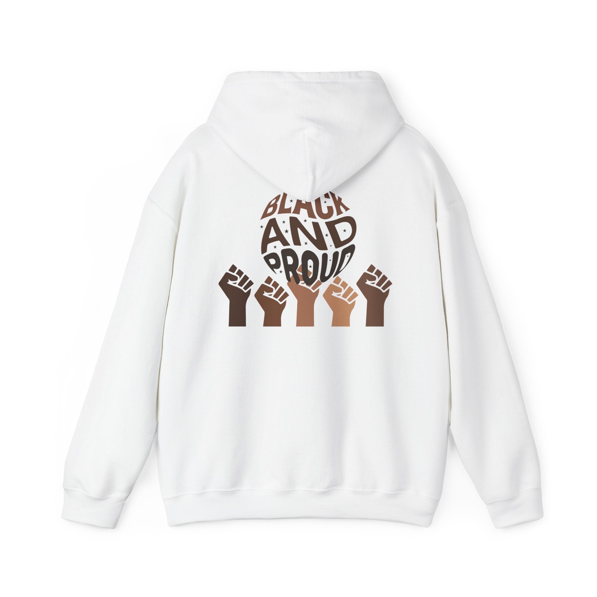 Hoodie — "Black and Proud" Multitone Fist Social Justice Hoodie