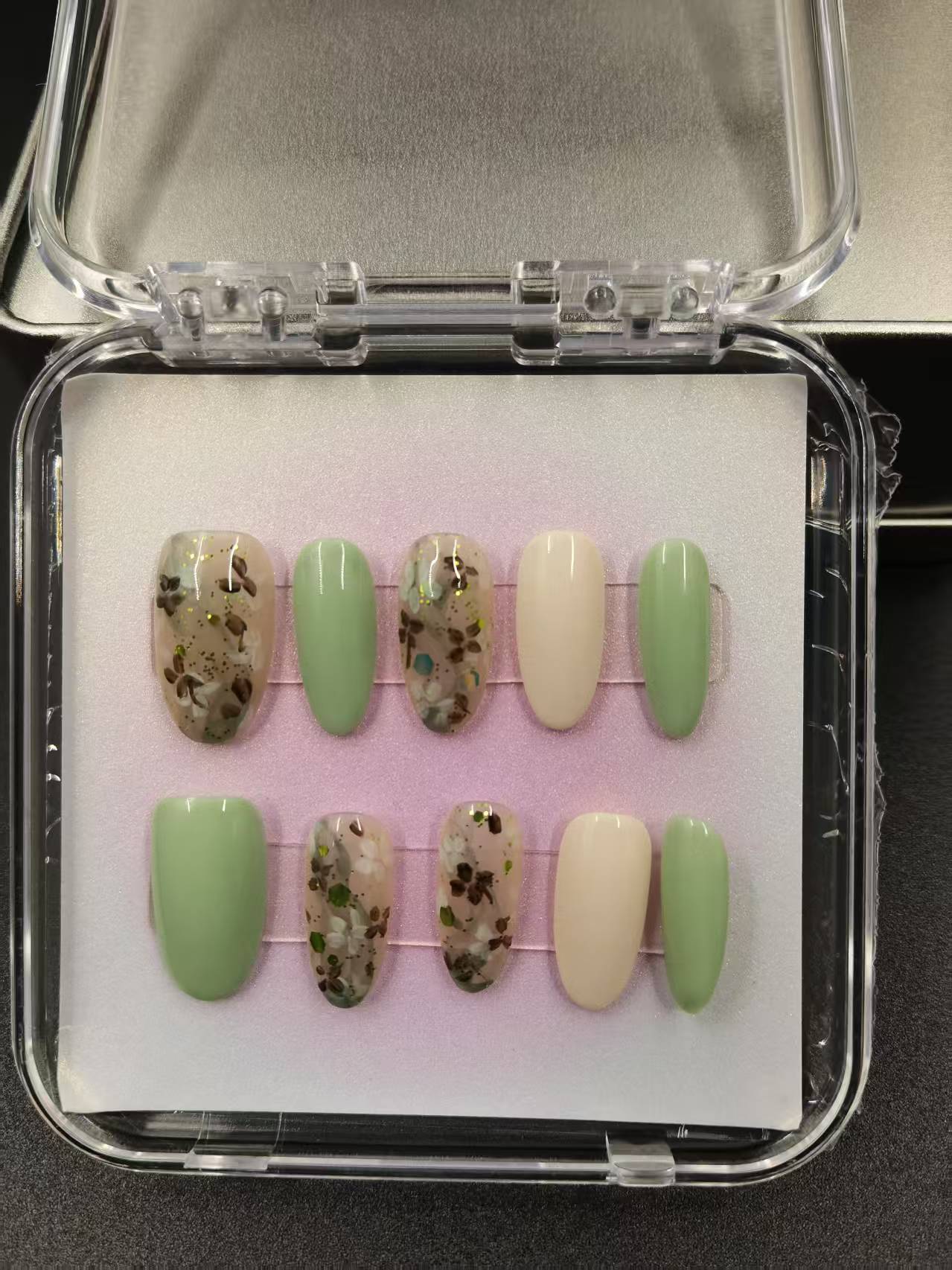 1037- Handmade press on nails fake nails removable