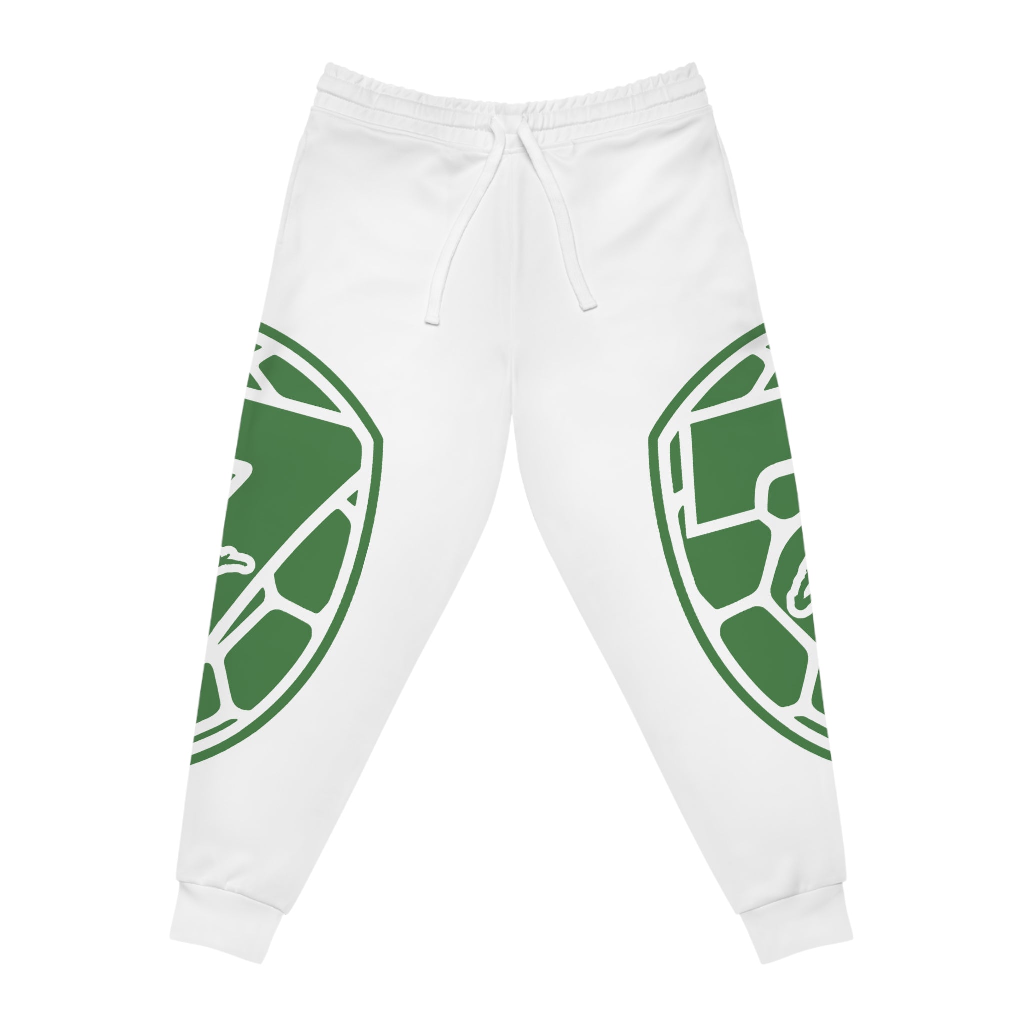 Turtle Shell Athletic Joggers — Green Sea Turtle Graphic Sweatpants