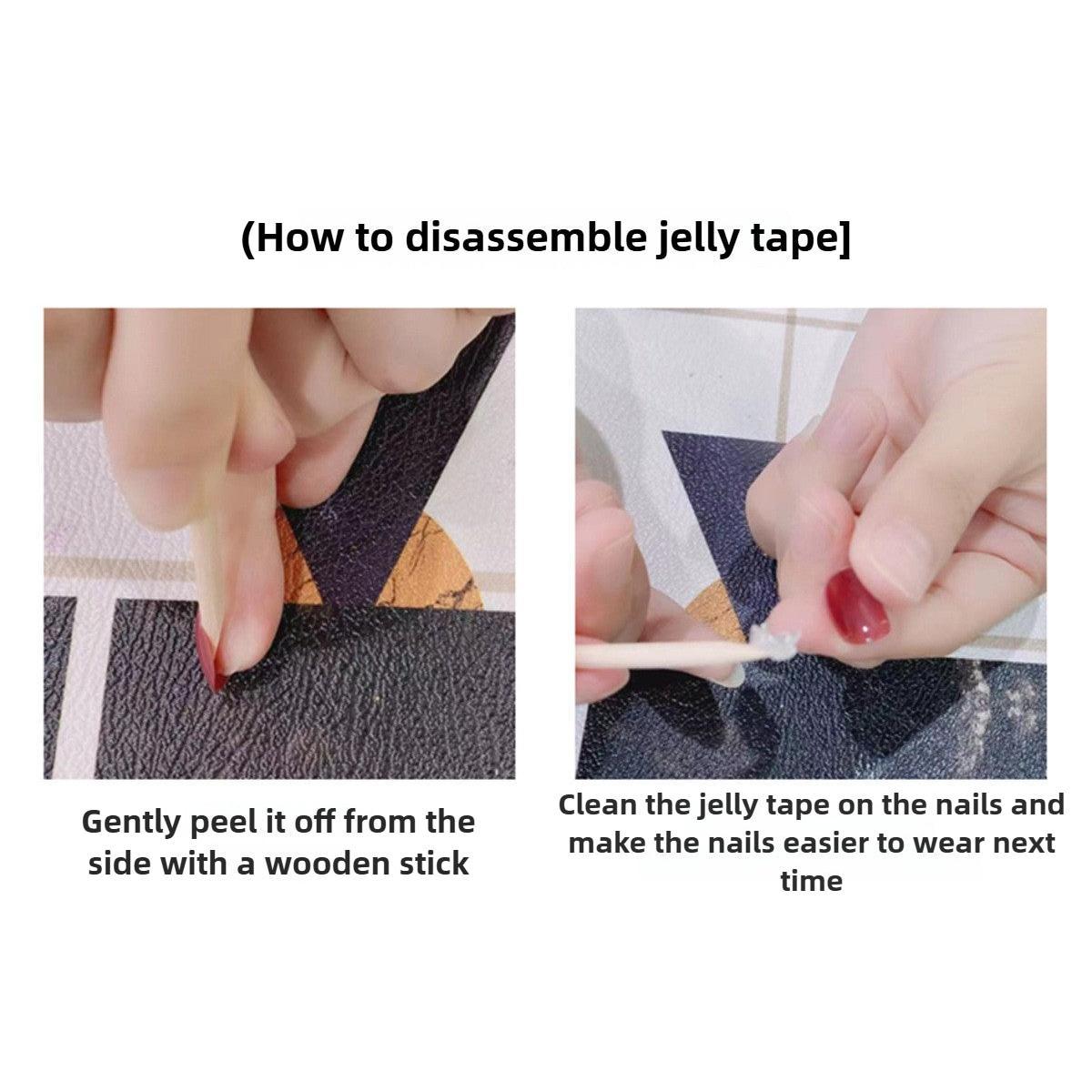 1040- Handmade press on nails fake nails removable Handmade Drawing Nails