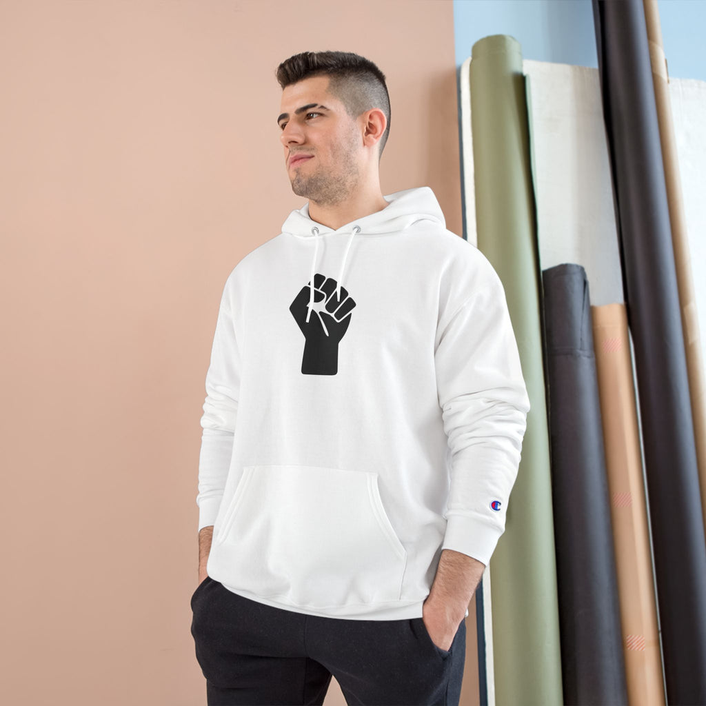 Color Power Champion Hoodie — "Opportunity Equity Freedom Justice" Pullover