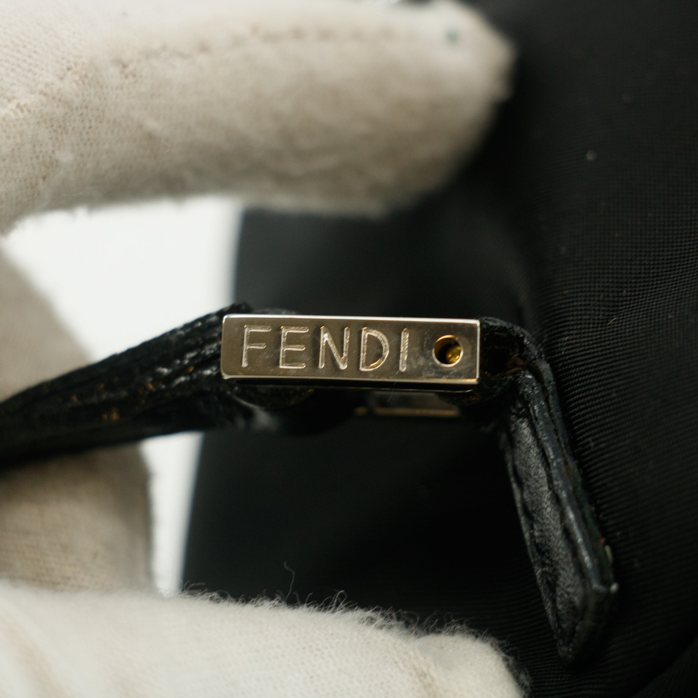 Fendi Black Nylon Vanity Pouch #8500