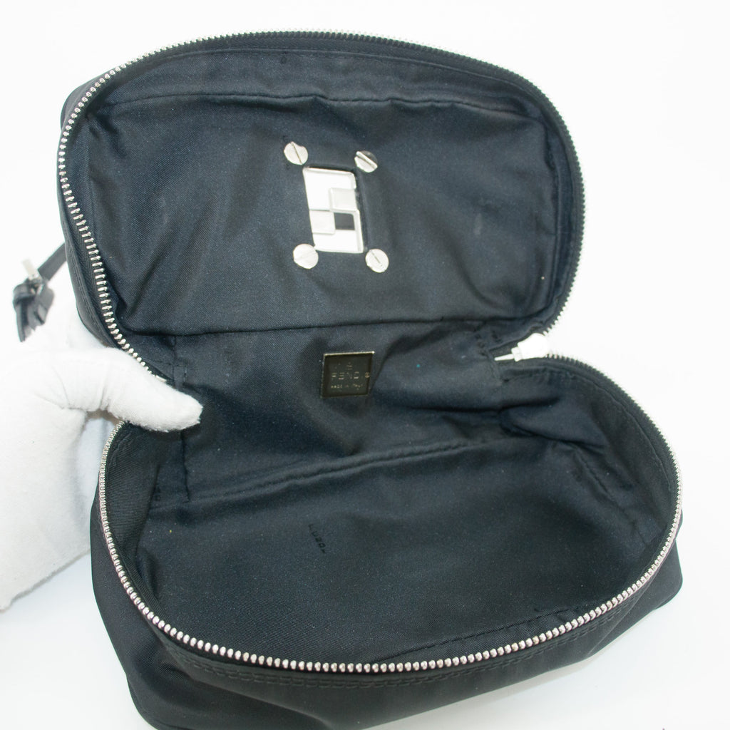 Fendi Black Nylon Vanity Pouch #8500