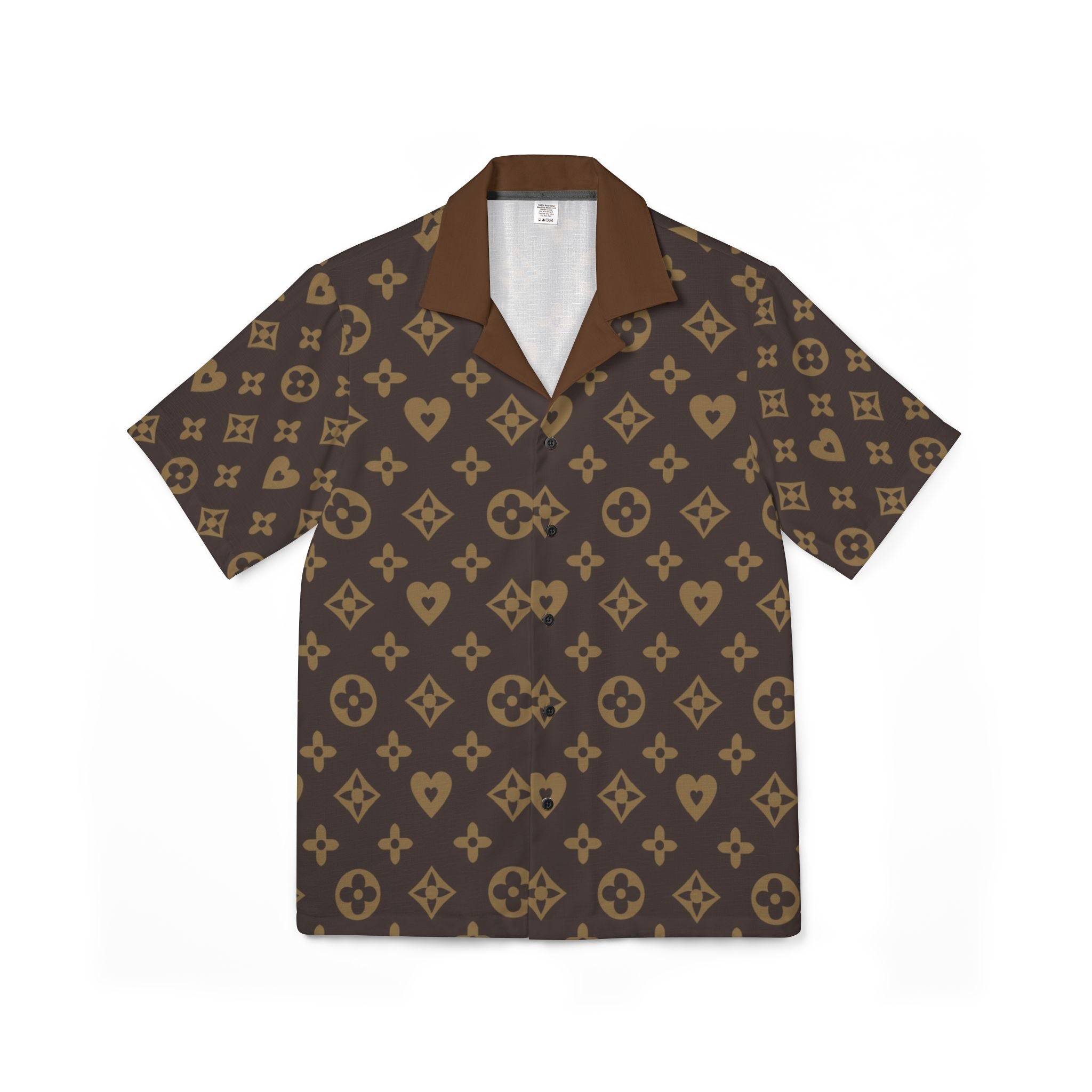 Brown Monogram Hawaiian Shirt – Luxury-Style Camp Shirt