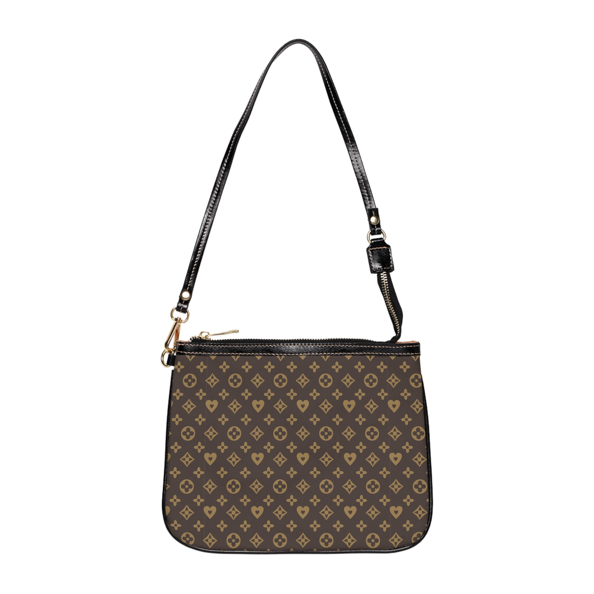 Small Shoulder Bag — Brown Monogram Crossbody Purse
