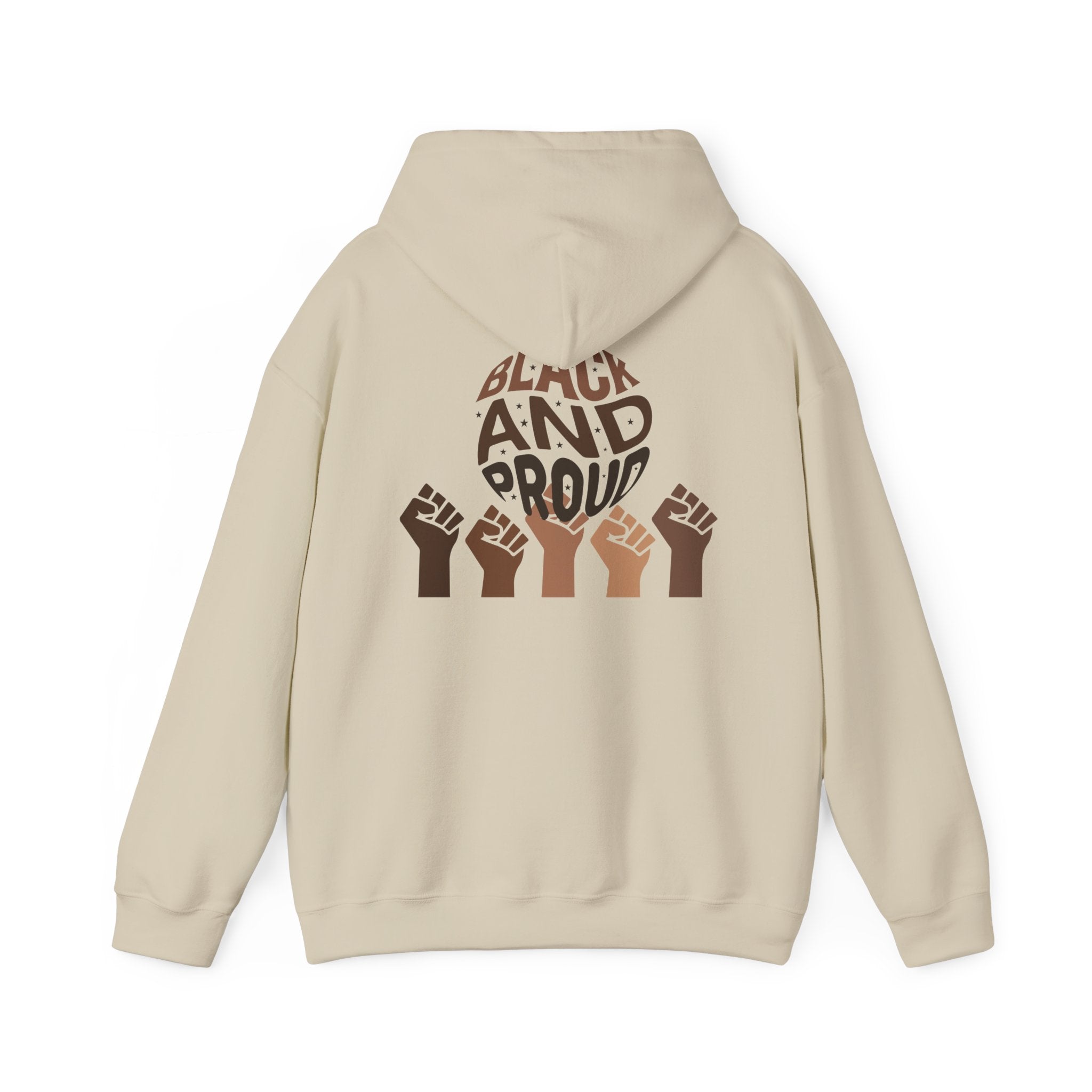 Hoodie — "Black and Proud" Multitone Fist Social Justice Hoodie