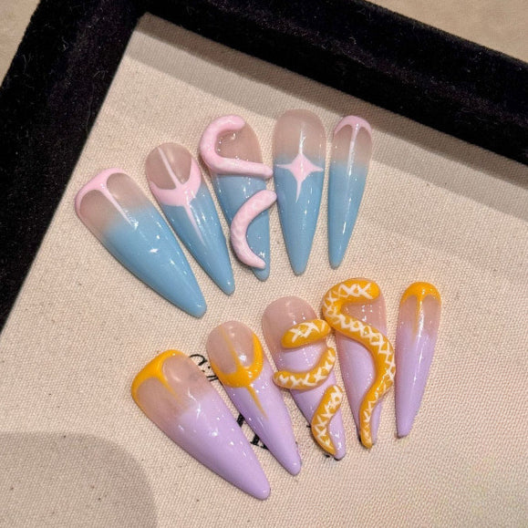 0937- Handmade press on nails fake nails removable