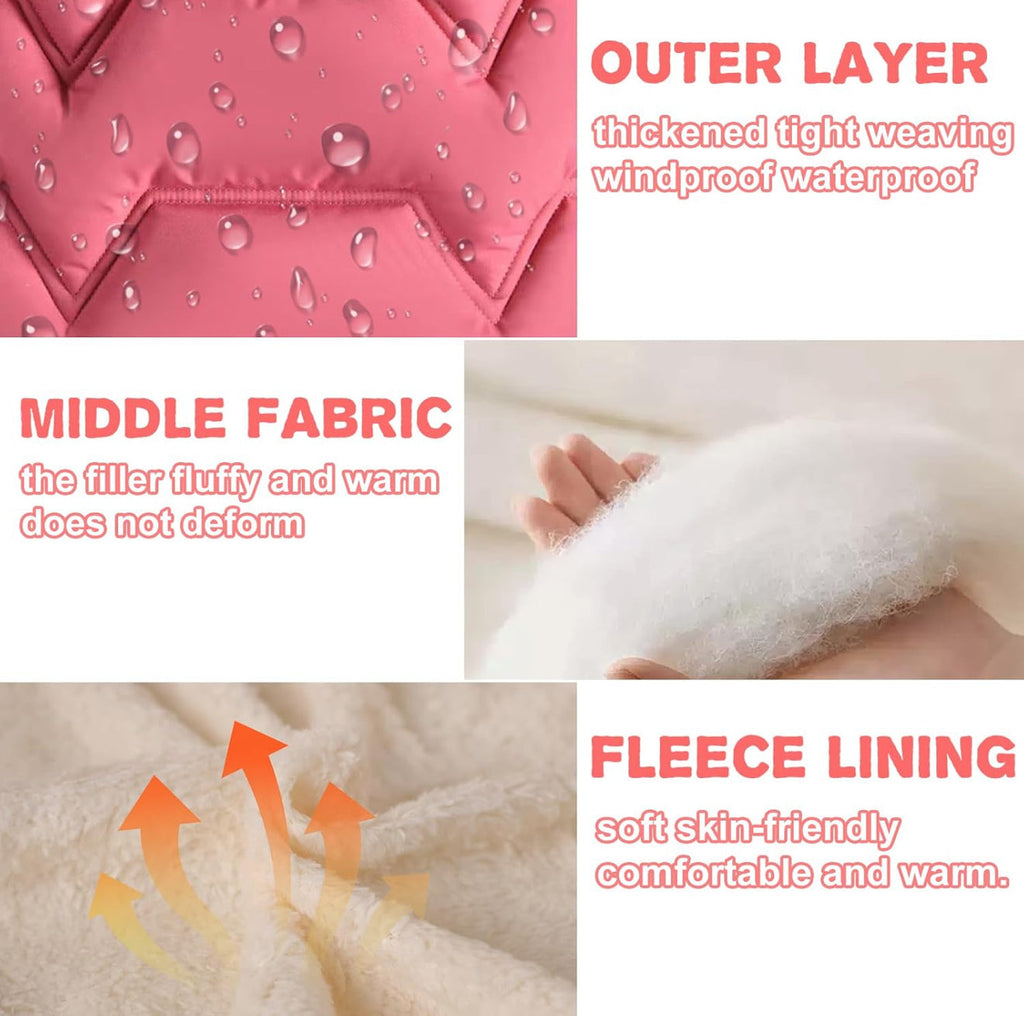 Toddler Girls Winter Coat Jacket Outwear Clothes Warm Overcoat Snowsuit Puffer Parka Fur Lined Hood Kids