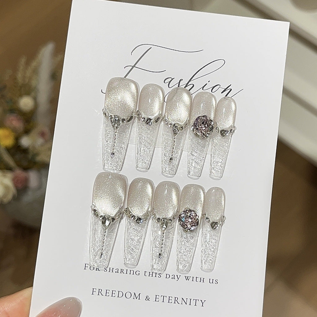 1014- Handmade press on nails fake nails removable