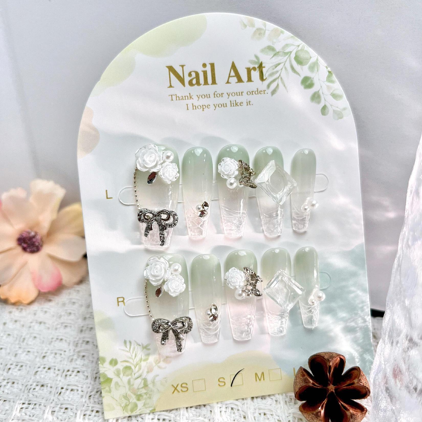 0954- Handmade press on nails fake nails removable