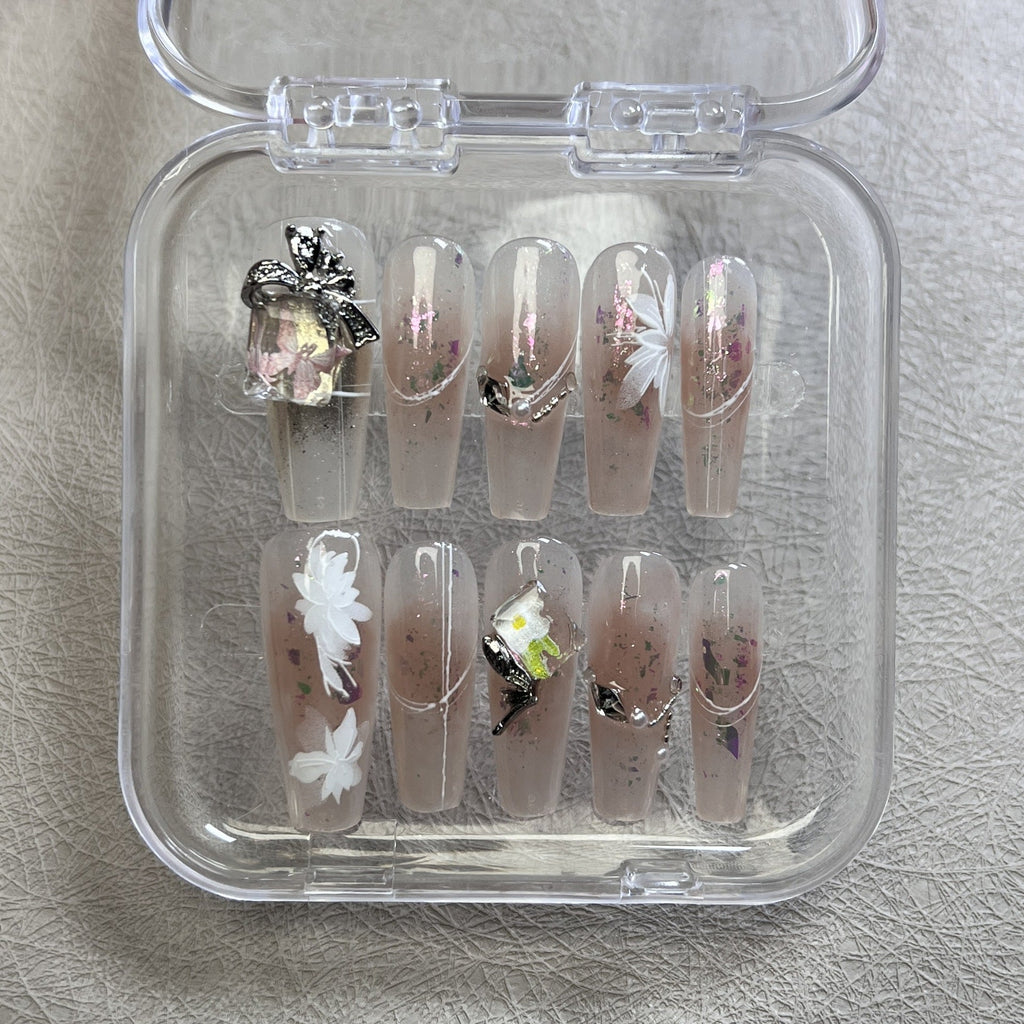 0985- Handmade press on nails fake nails removable