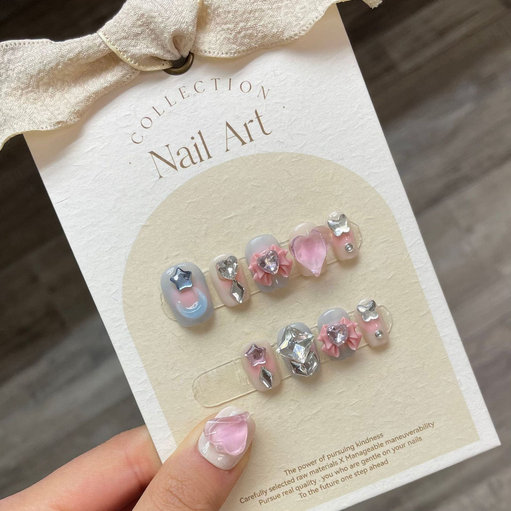 0938- Handmade press on nails fake nails removable