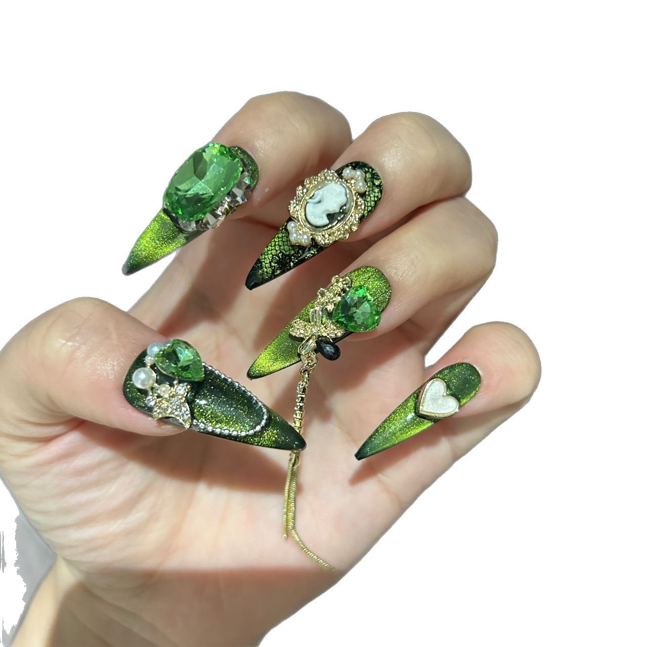 0974- Handmade press on nails fake nails removable