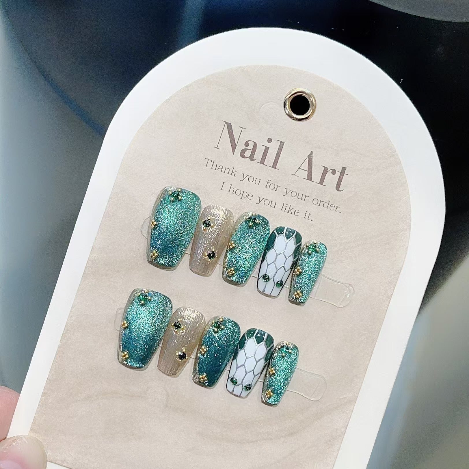 0951- Handmade press on nails fake nails removable