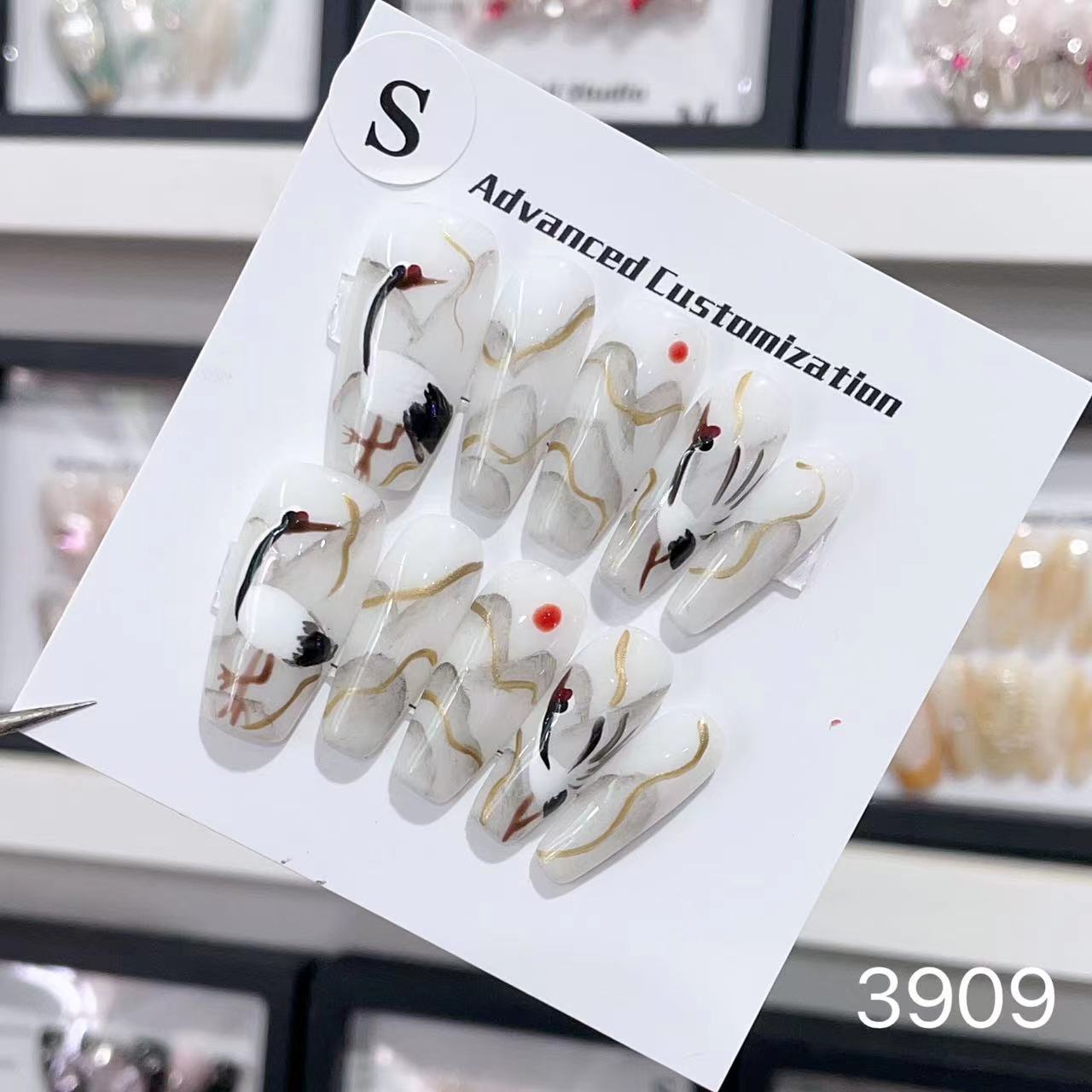 1025- Handmade press on nails fake nails removable