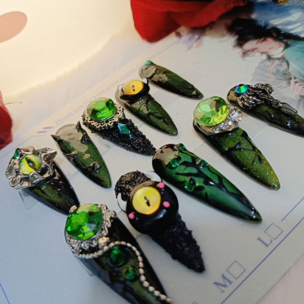 0972- Handmade press on nails fake nails removable